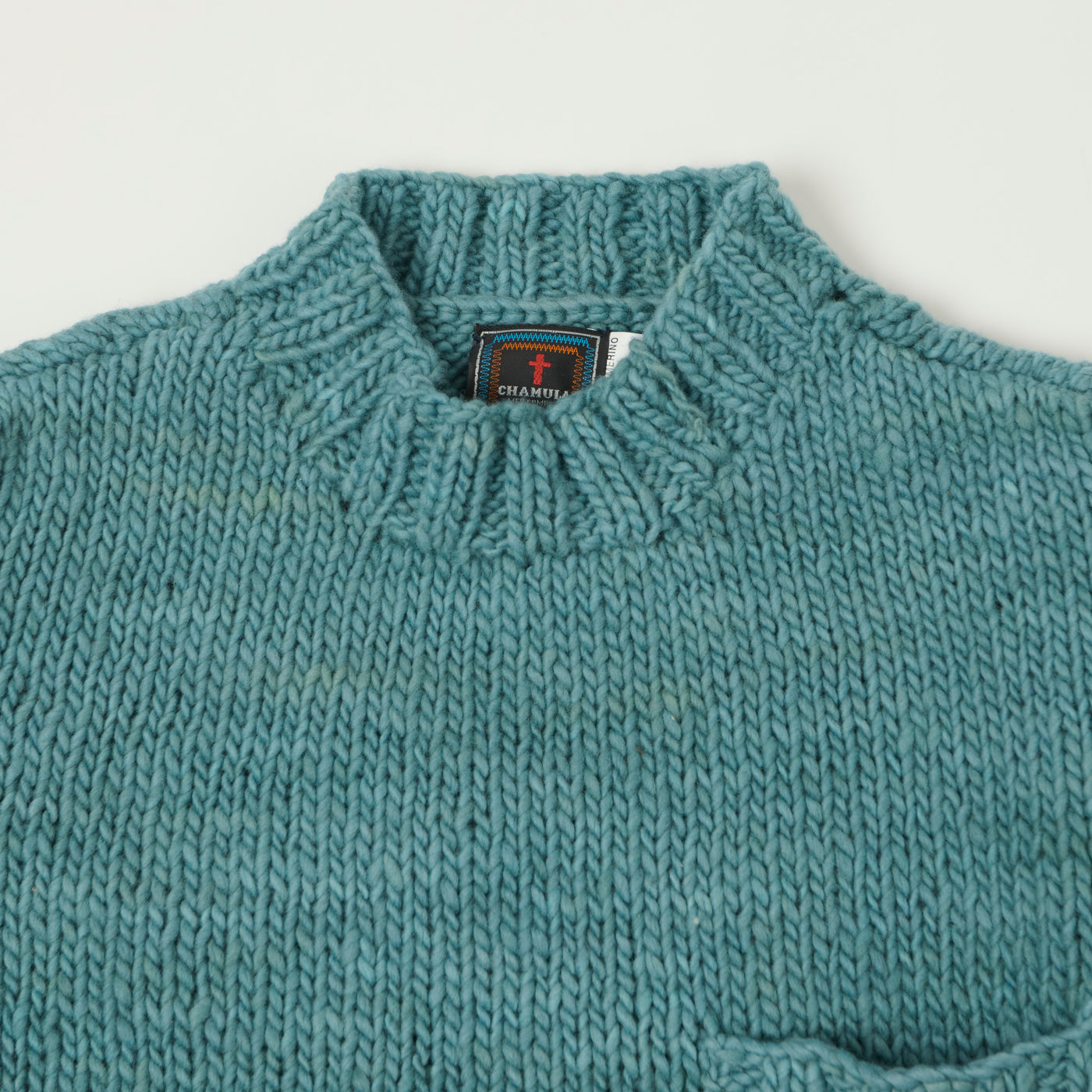 Chamula Merino Wool Pocket Jumper - Old Green
