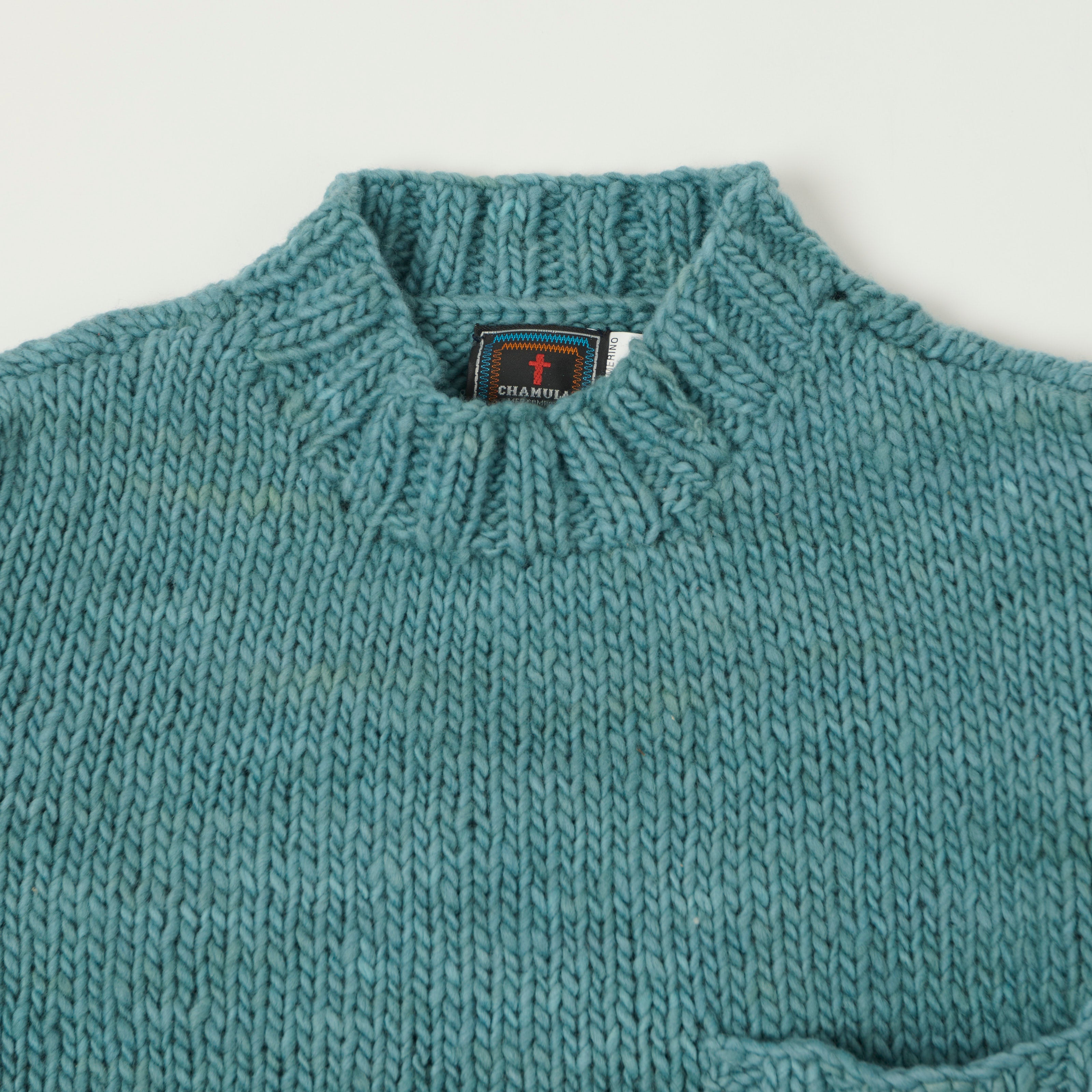 Chamula Merino Wool Pocket Jumper - Old Green