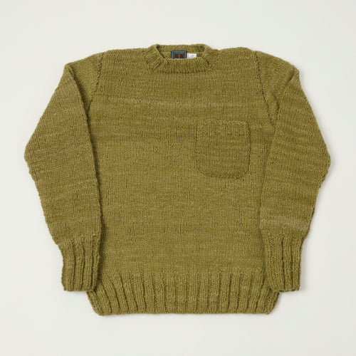 Chamula Merino Wool Pocket Jumper - Dark Alfalfa