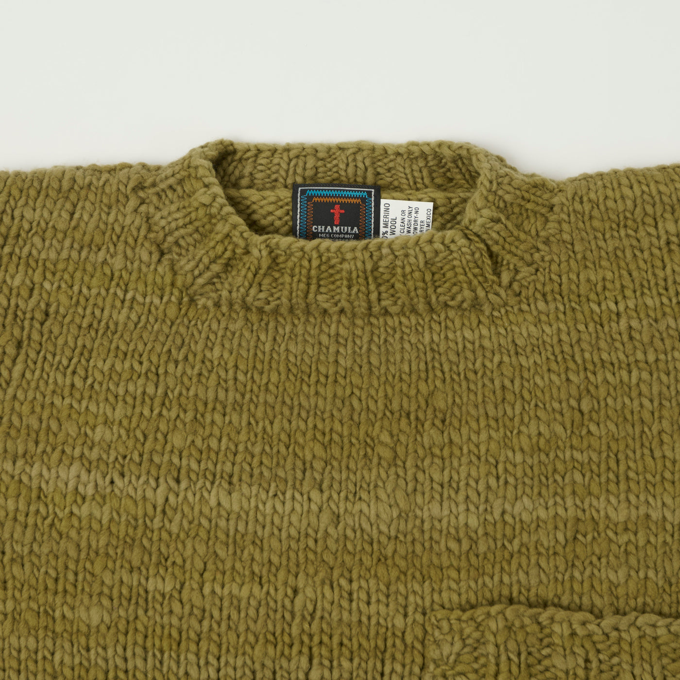 Chamula Merino Wool Pocket Jumper - Dark Alfalfa