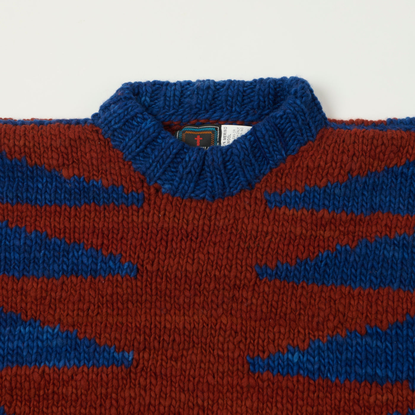 Chamula Merino Wool 'Wiggly' Jumper - Red Rust