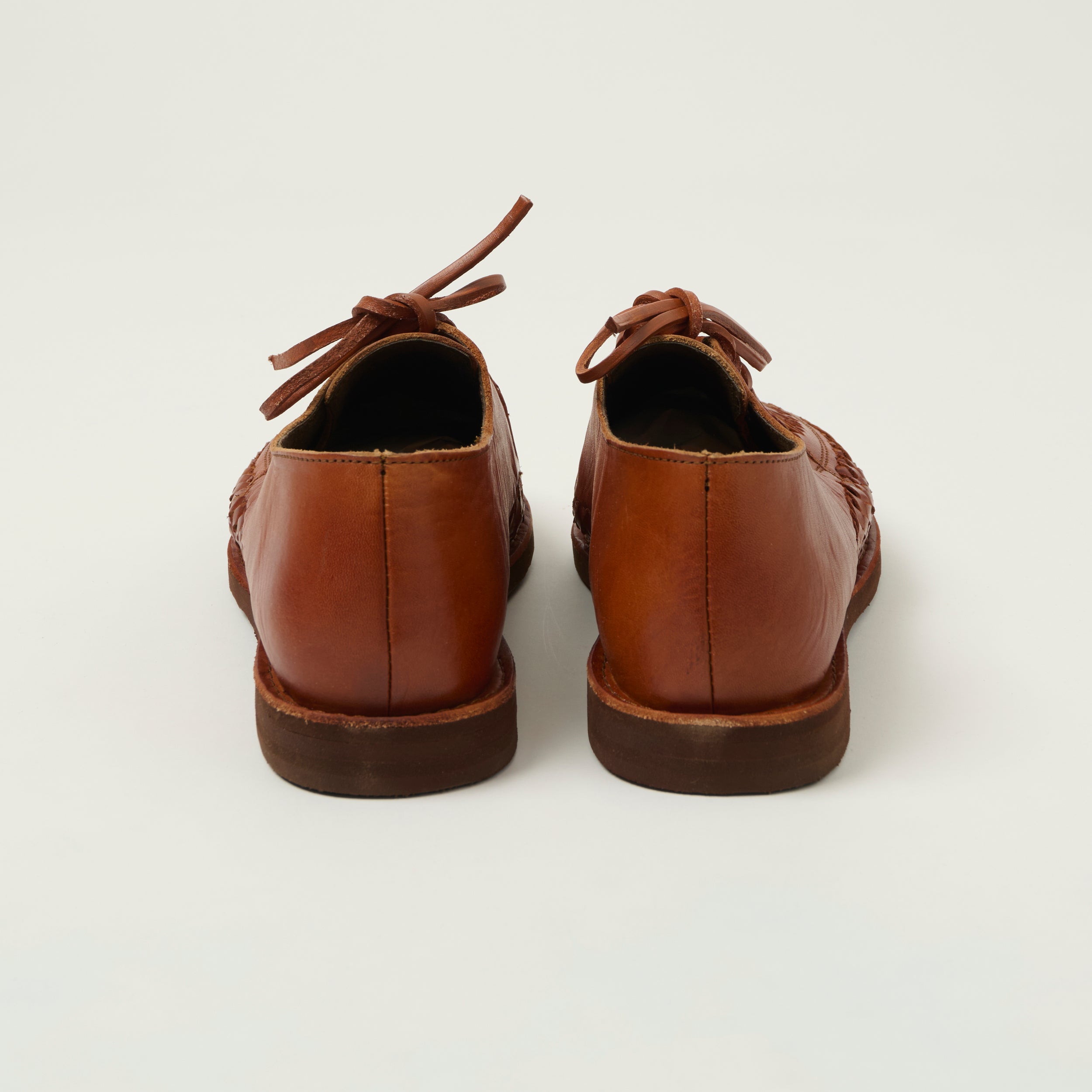 Chamula Woven Veracruz Shoe - Red Brown