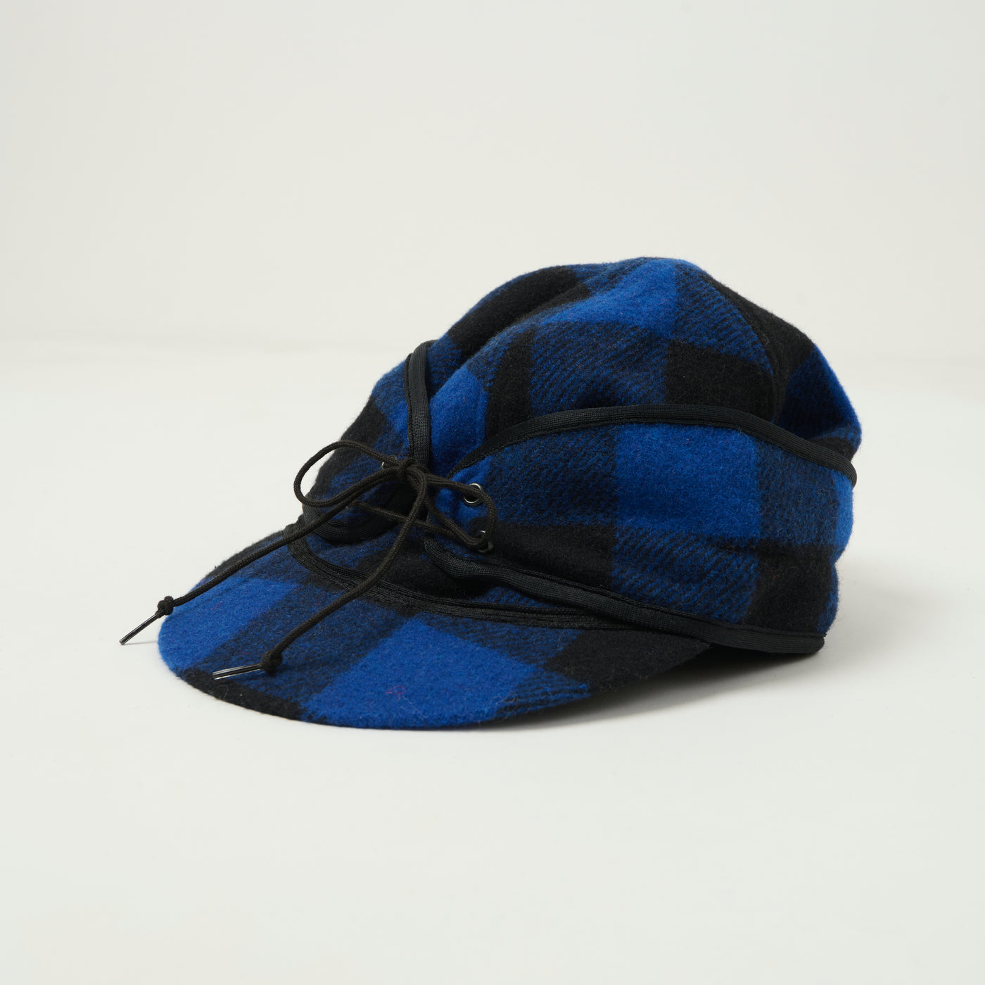 Crown Cap 1-1701 Buffalo Check Railroad Cap - Royal/Black