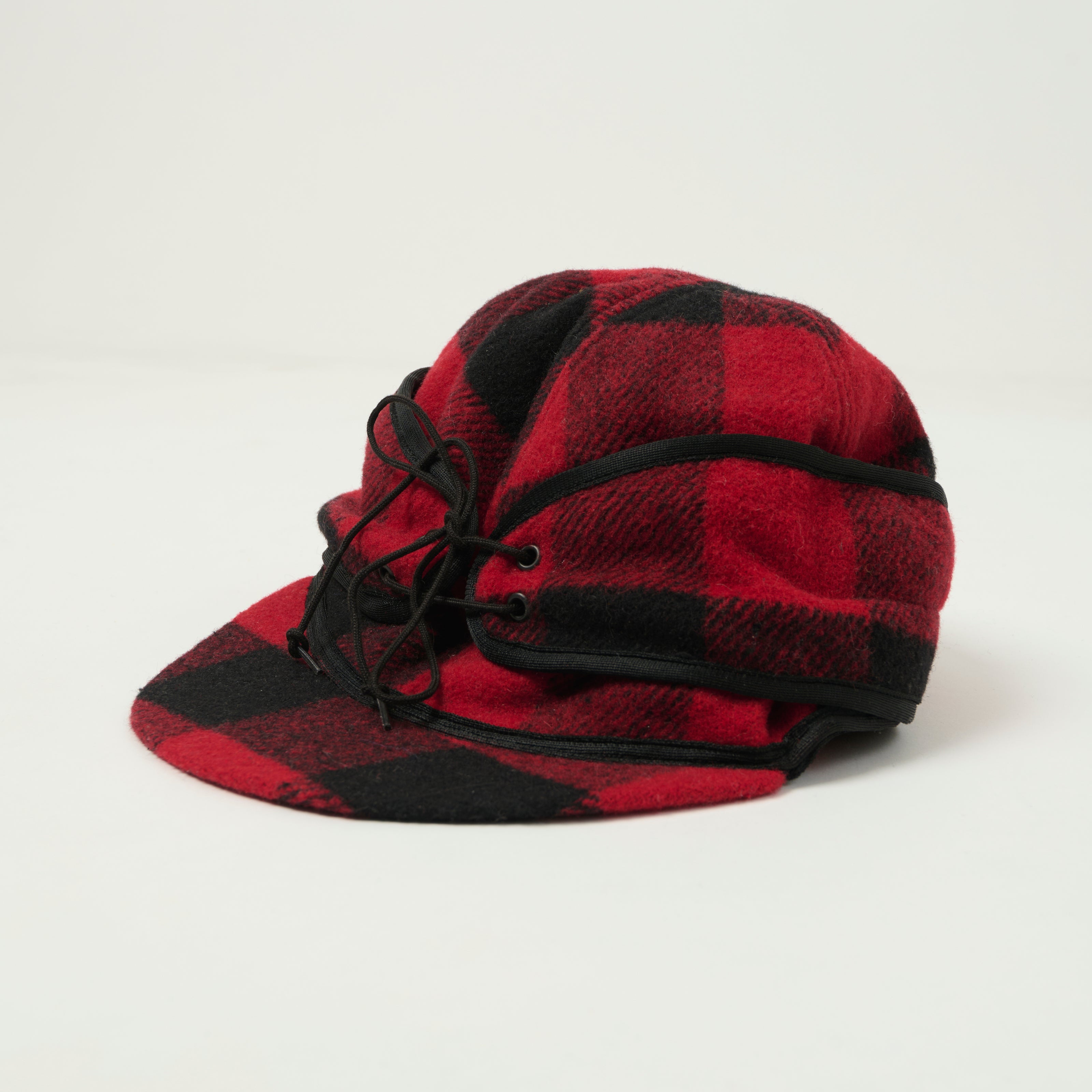 Crown Cap 1-11701 Buffalo Check Railroad Cap - Red/Black