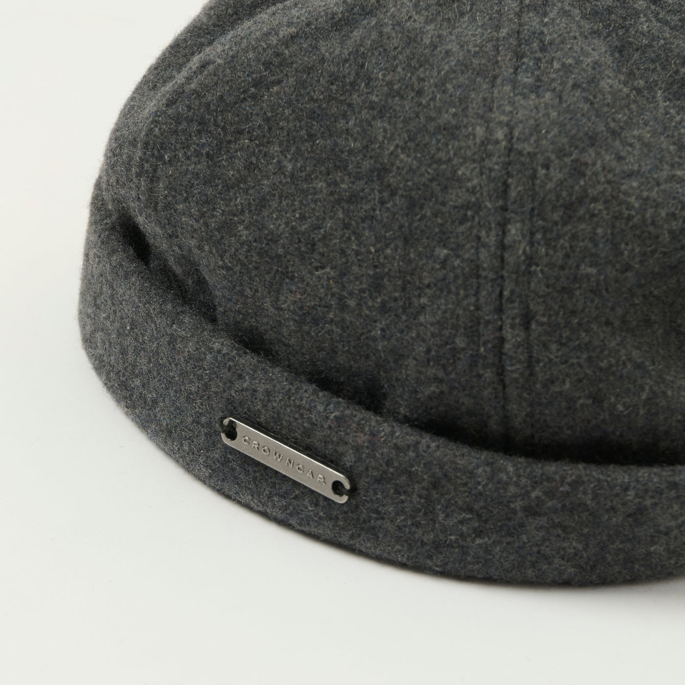 Crown Cap 1-011F Melton Wool Beanie Cap - Charcoal