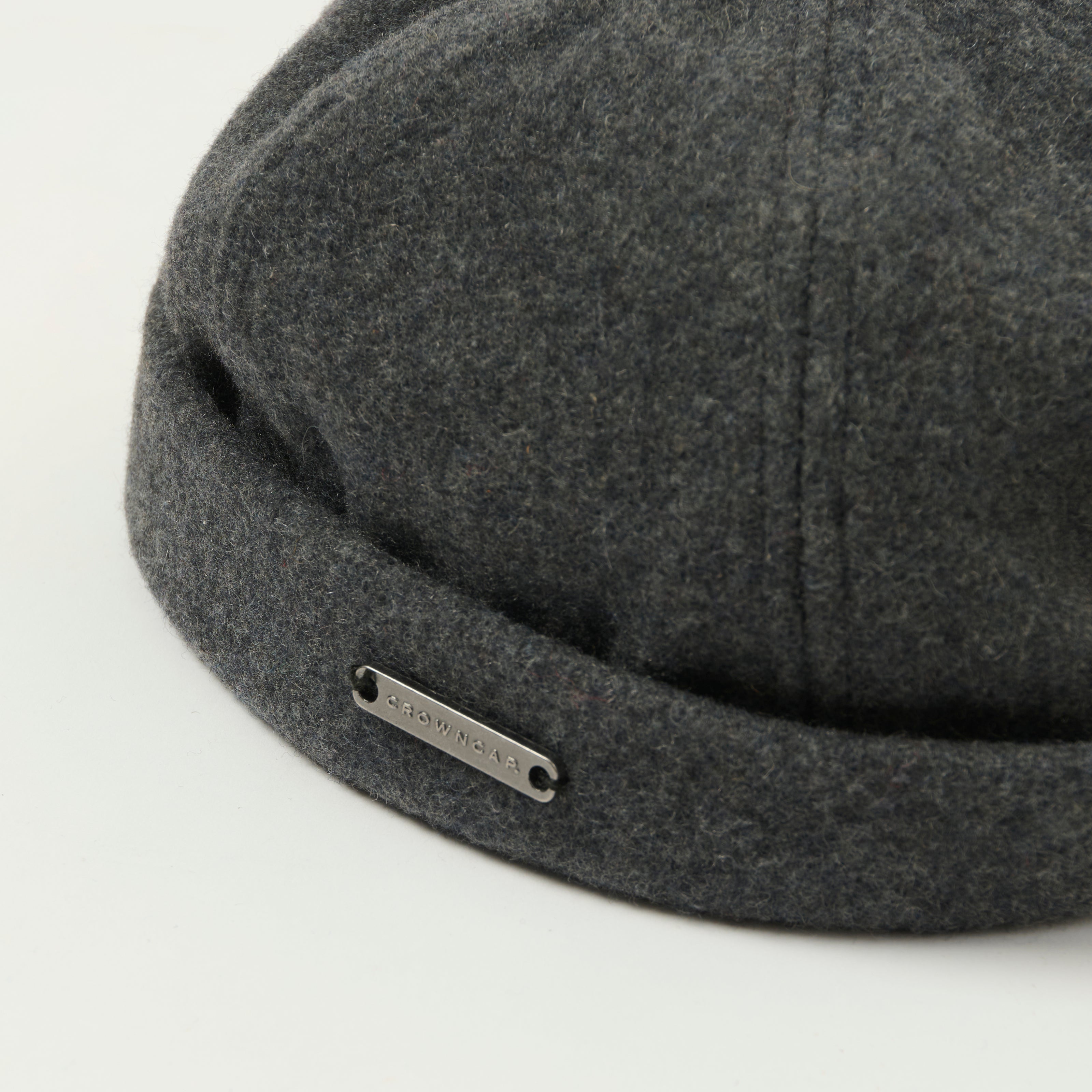 Crown Cap 1-011F Melton Wool Beanie Cap - Charcoal