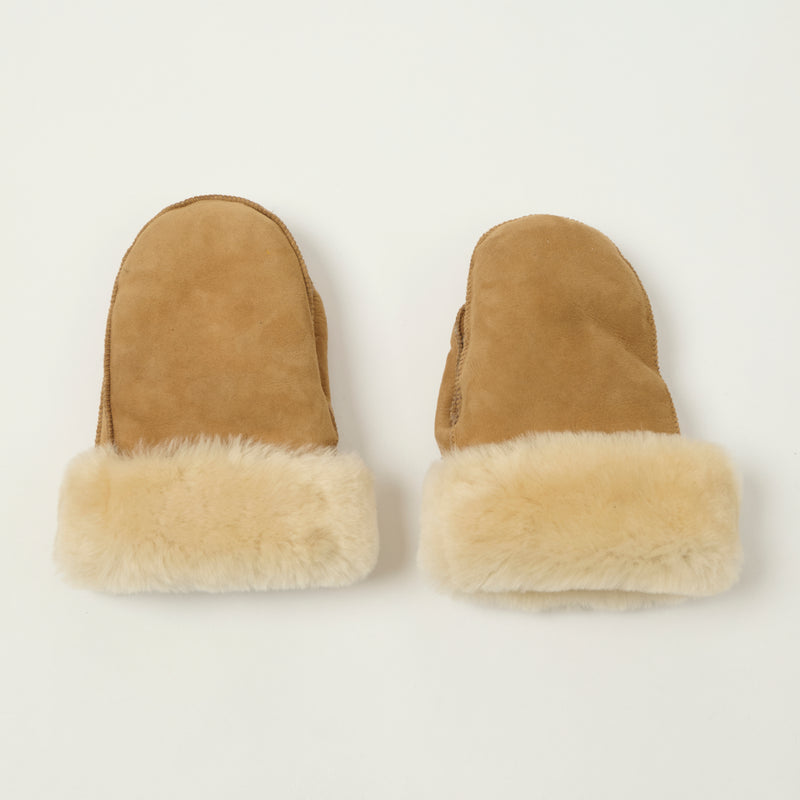 Crown Cap 4-86016 Shearling Mittens - Camel