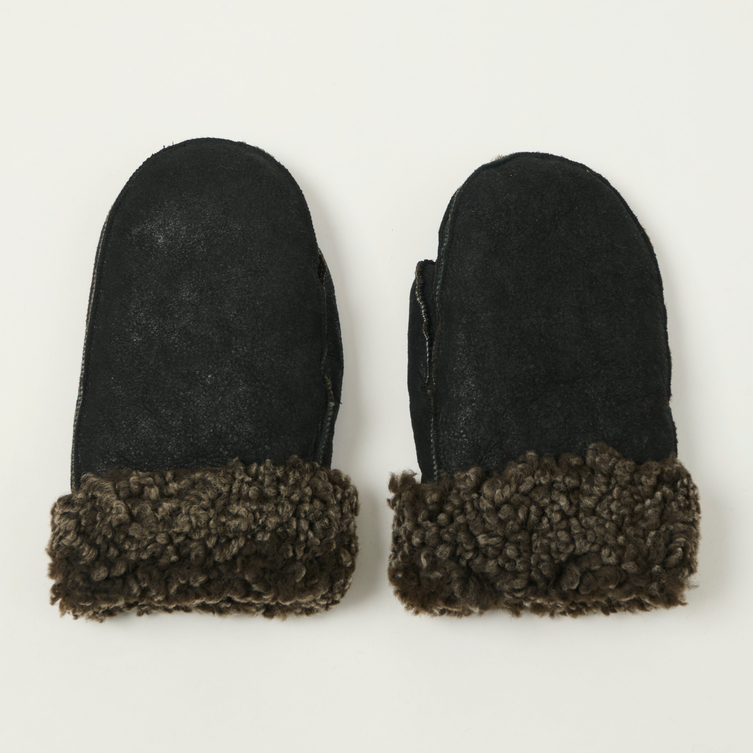 Crown Cap 4-86016 Shearling Mittens - Black
