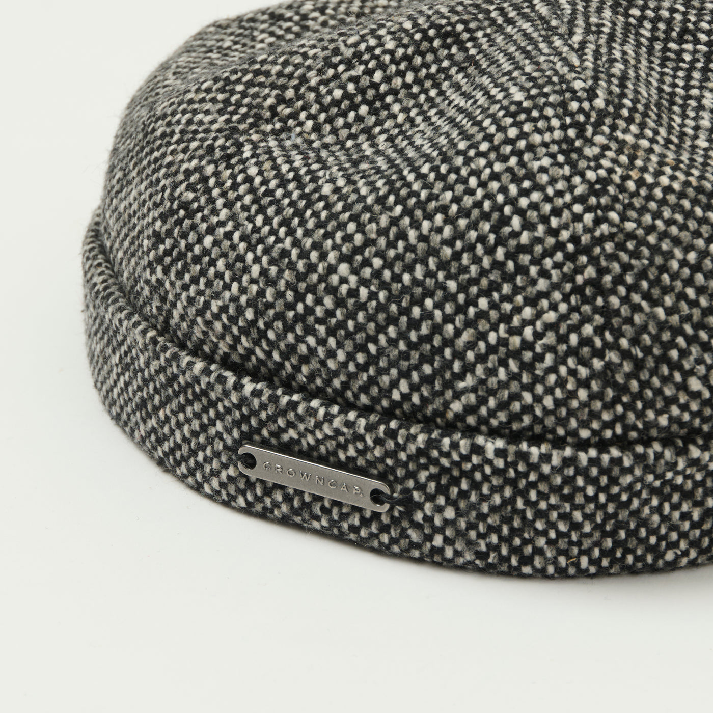 Crown Cap 1-011FP Wool Blend Donegal Beanie Cap - Salt & Pepper