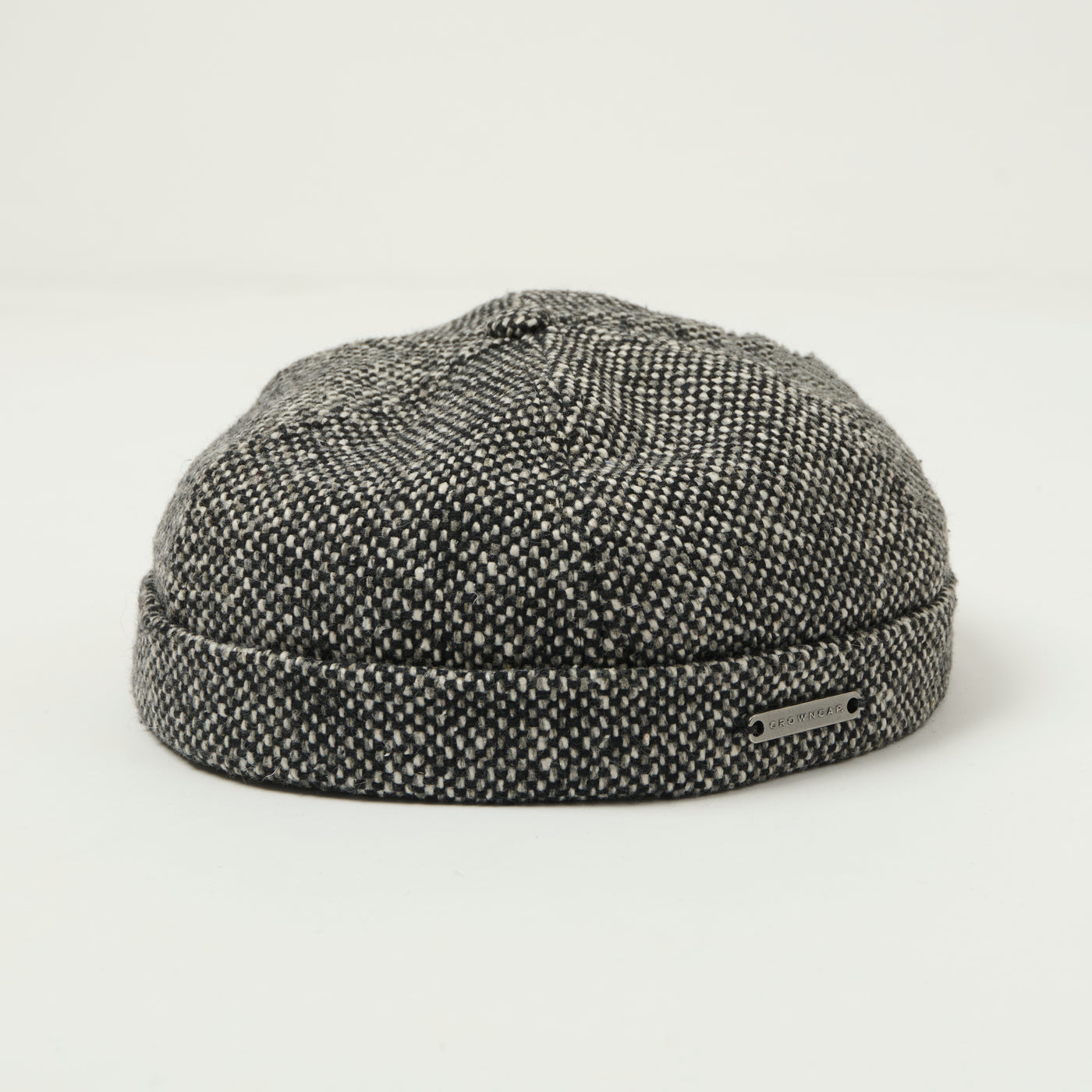 Crown Cap 1-011FP Wool Blend Donegal Beanie Cap - Salt & Pepper