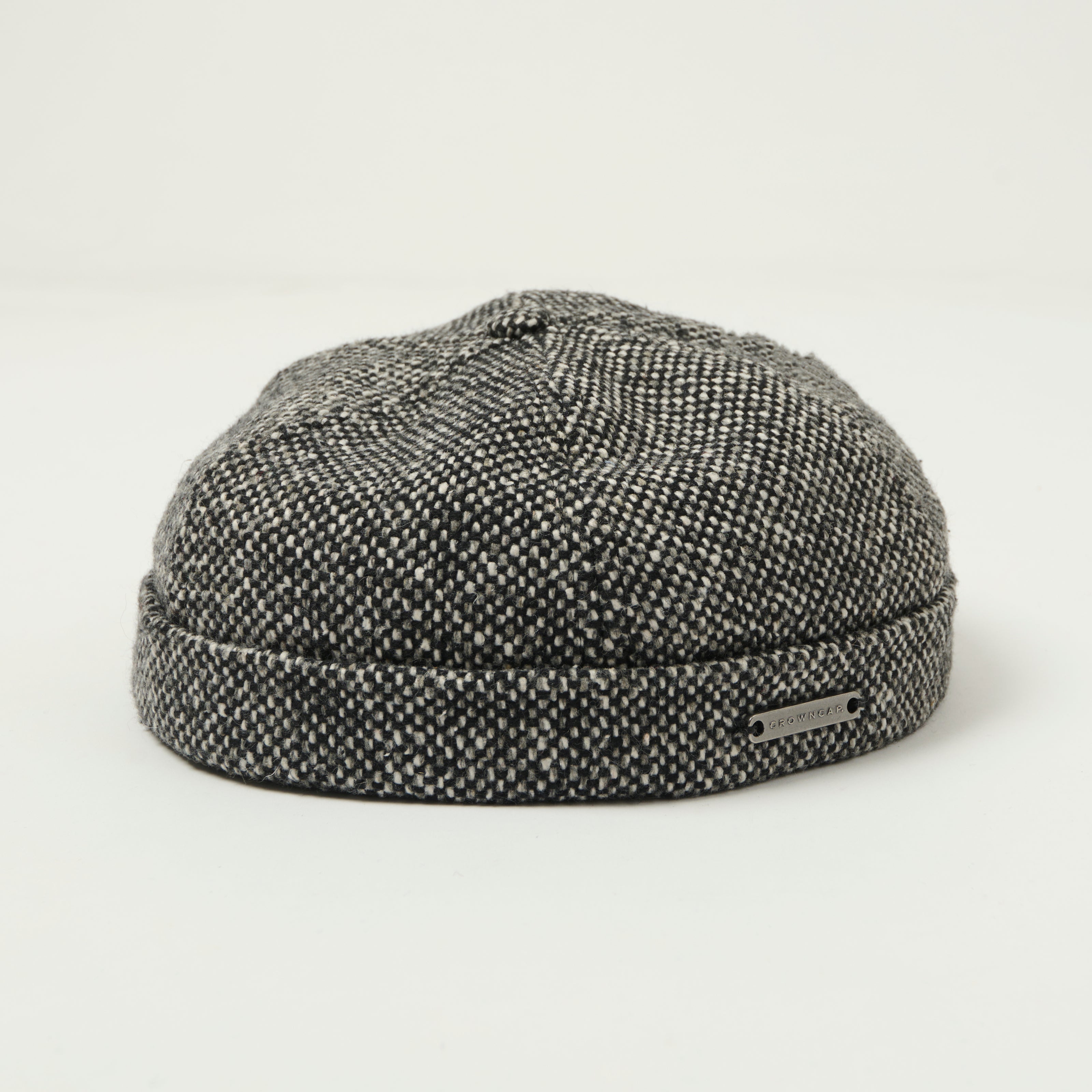 Crown Cap 1-011FP Wool Blend Donegal Beanie Cap - Salt & Pepper