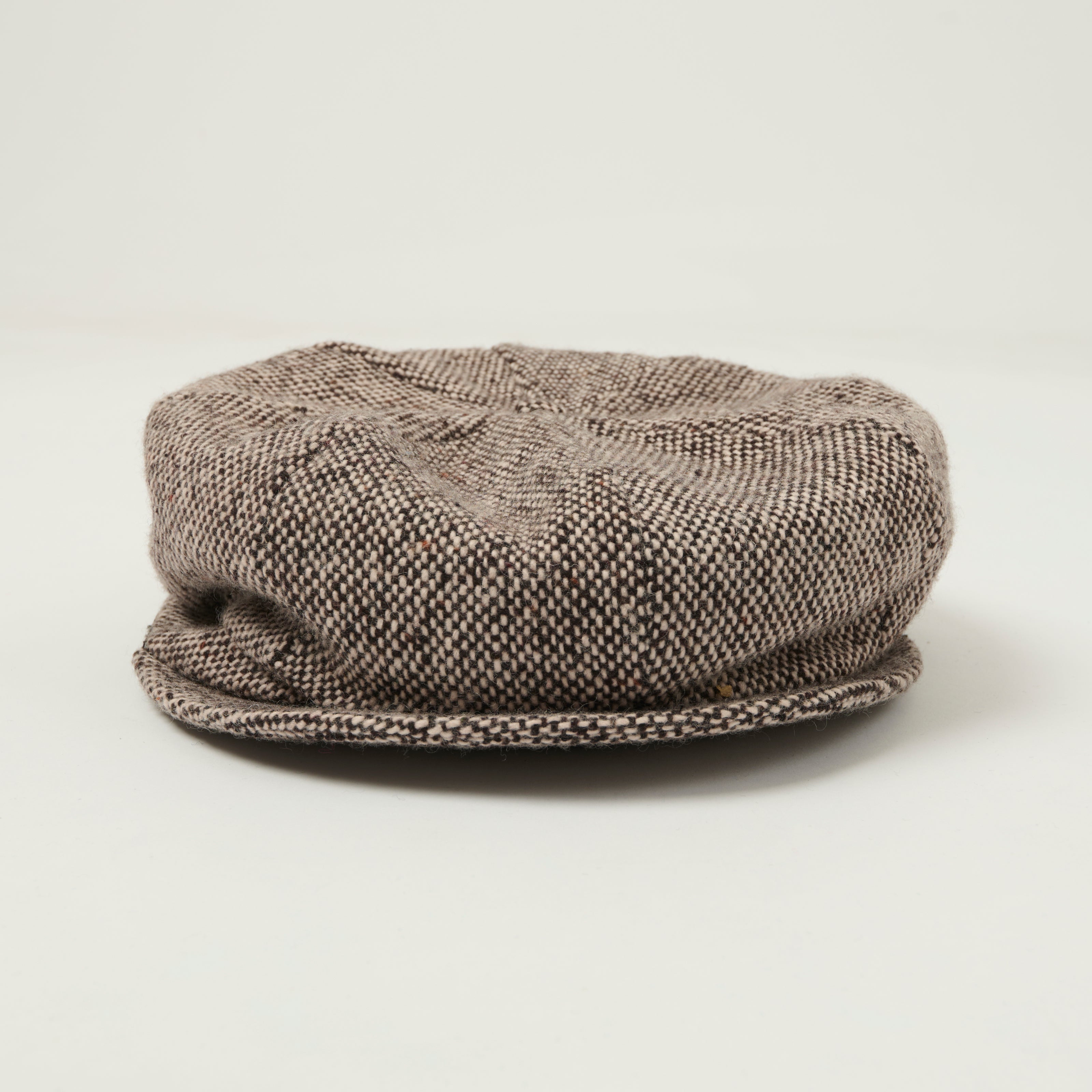 Crown Cap 1-235P Wool News Boy Cap - Brown Salt & Pepper