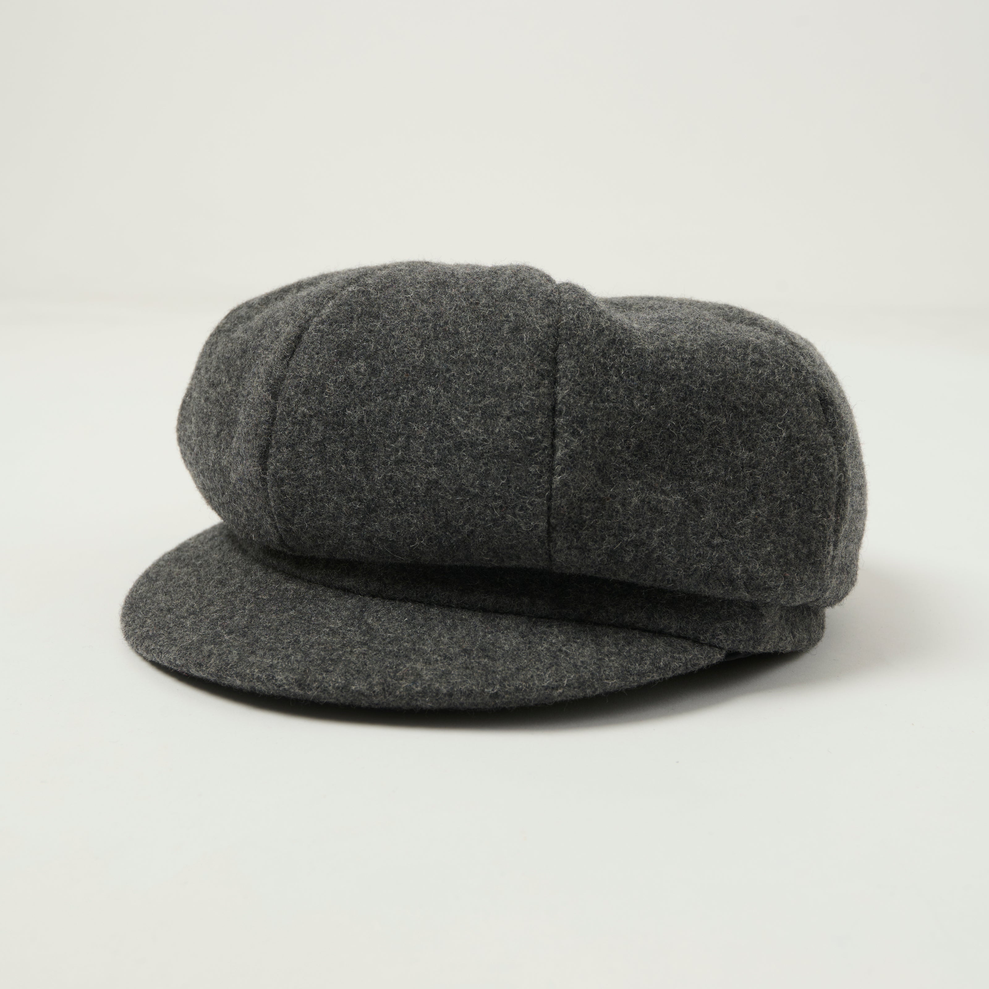 Crown Cap 1-235S Wool News Boy Cap - Charcoal