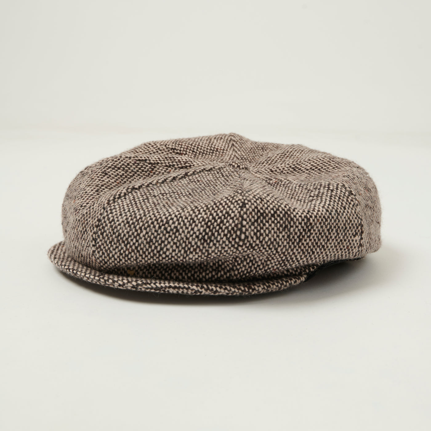 Crown Cap 1-235P Wool News Boy Cap - Brown Salt & Pepper