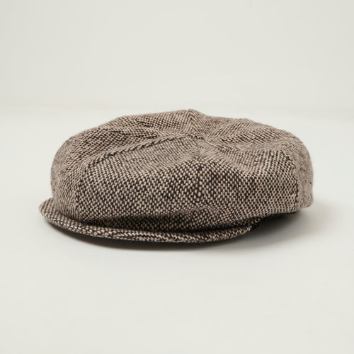 Crown Cap 1-235P Wool News Boy Cap - Brown Salt & Pepper