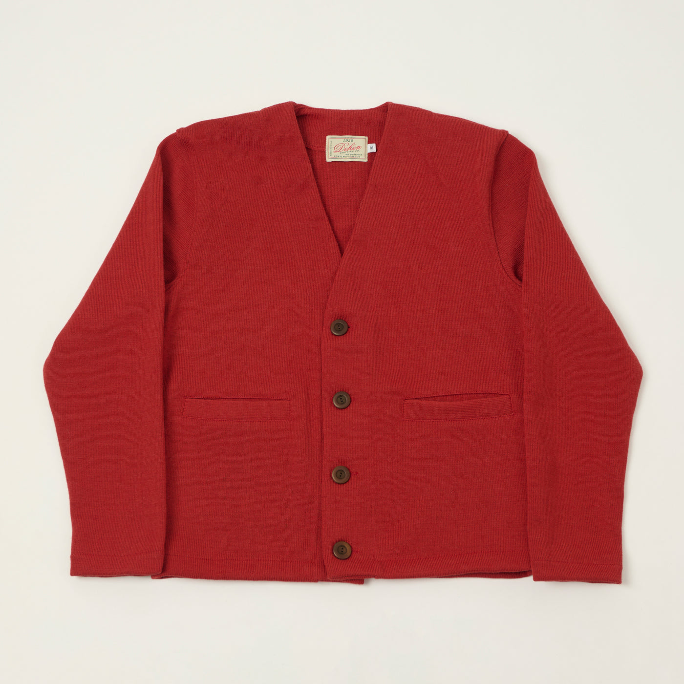Dehen 1920 Lightweight 'Slouchy' Cardigan - Forster Red