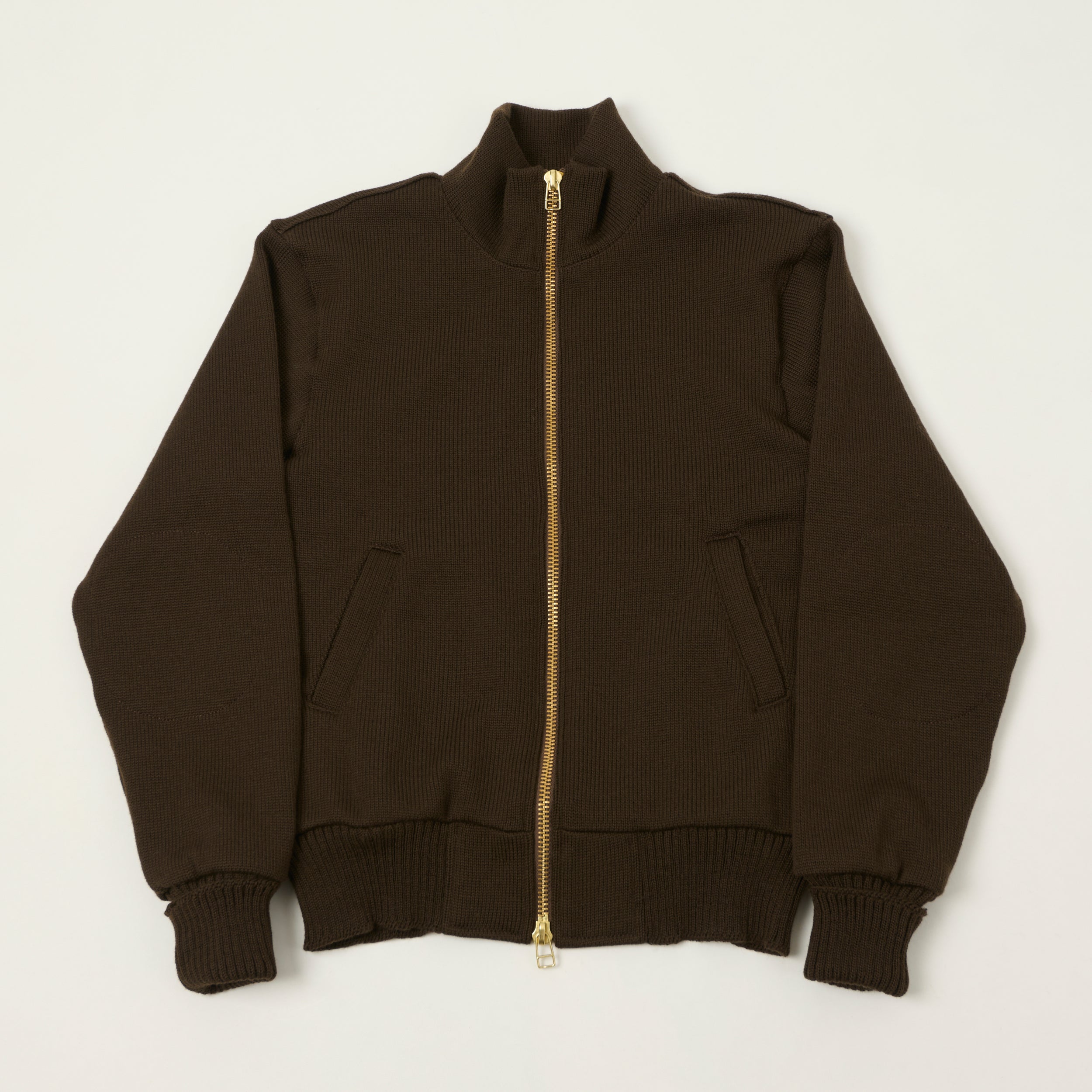Dehen 1920 'Full-Throttle' Moto-Sweater - Brown