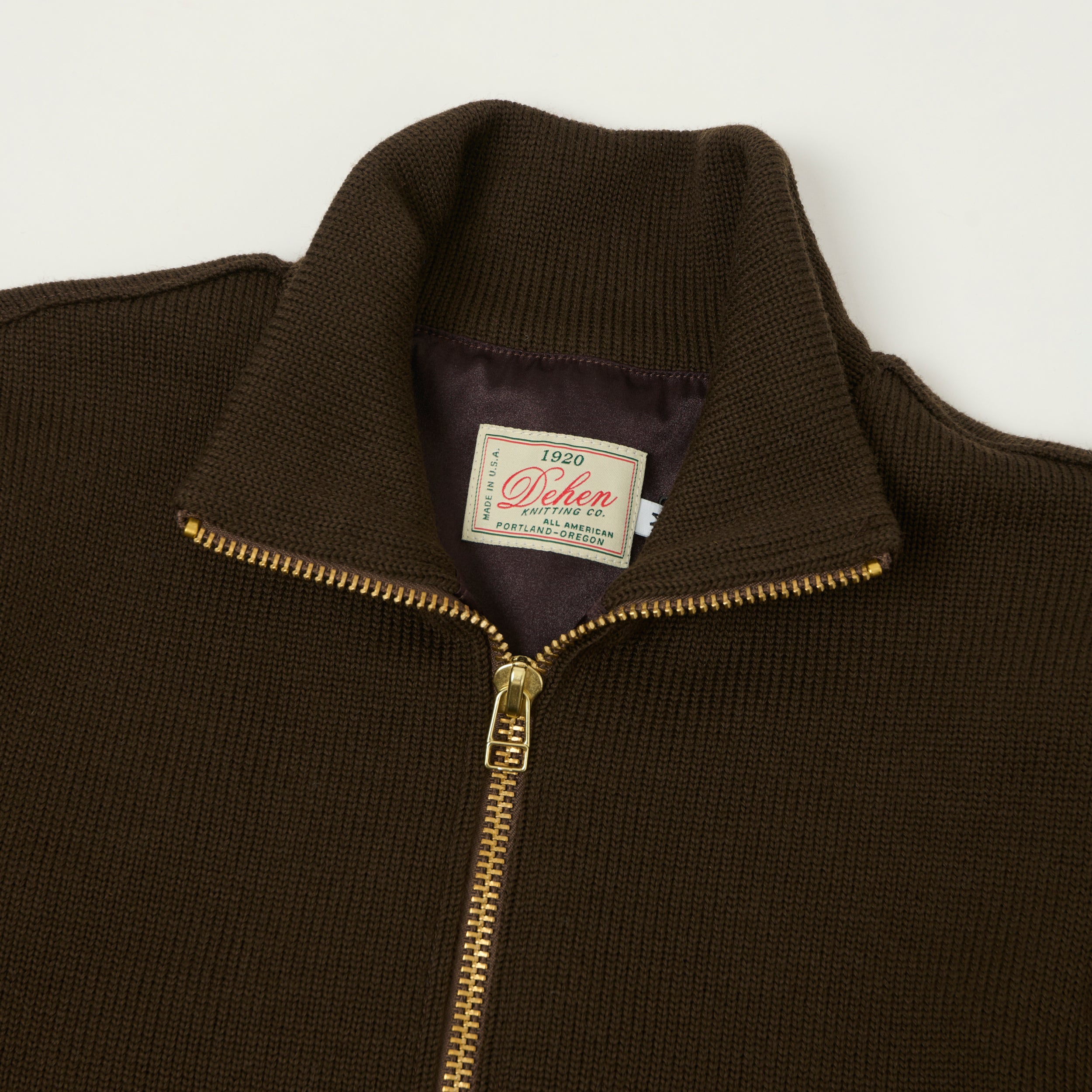 Dehen 1920 'Full-Throttle' Moto-Sweater - Brown