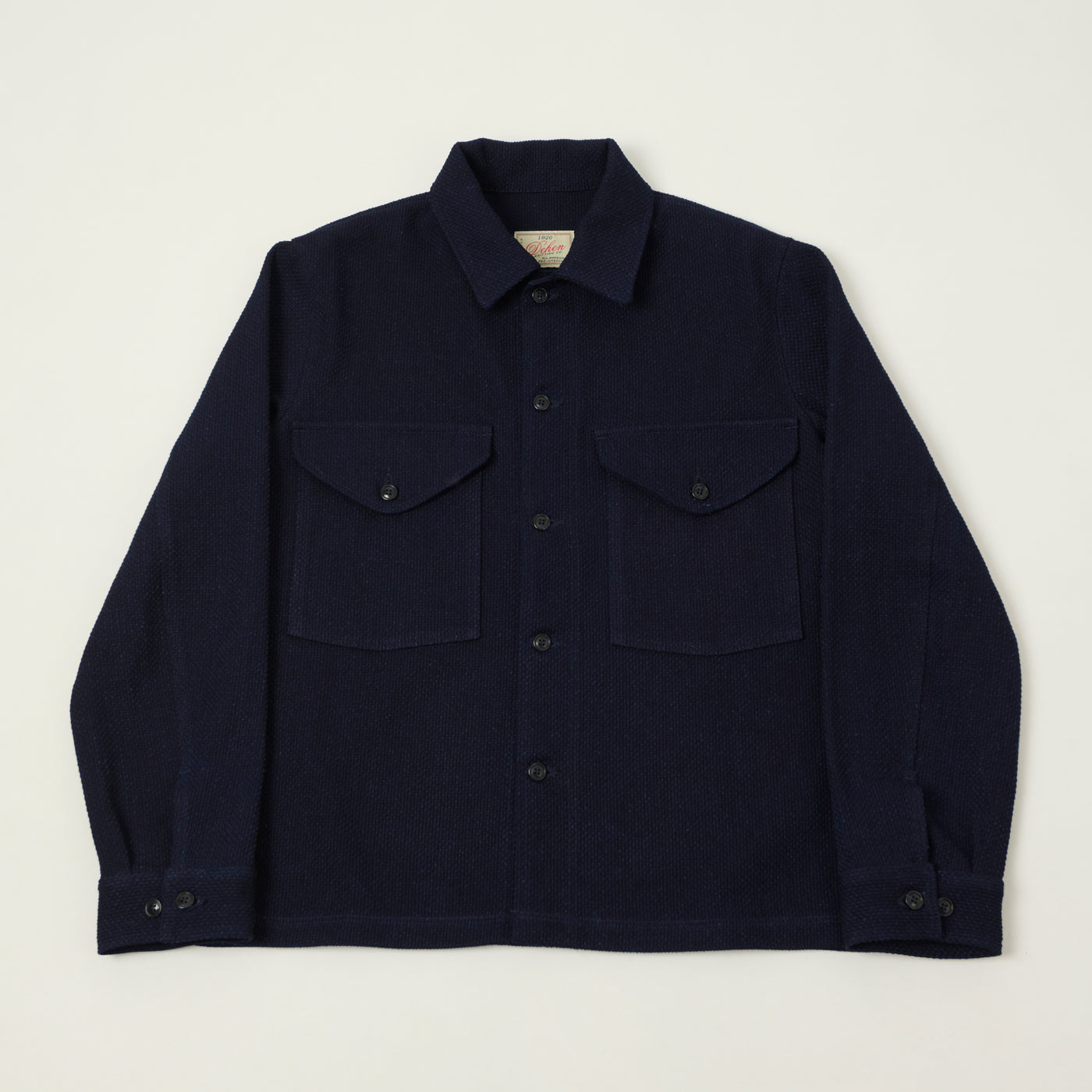 Dehen 1920 Sashi-Ori 'Skyline' Overshirt - Indigo