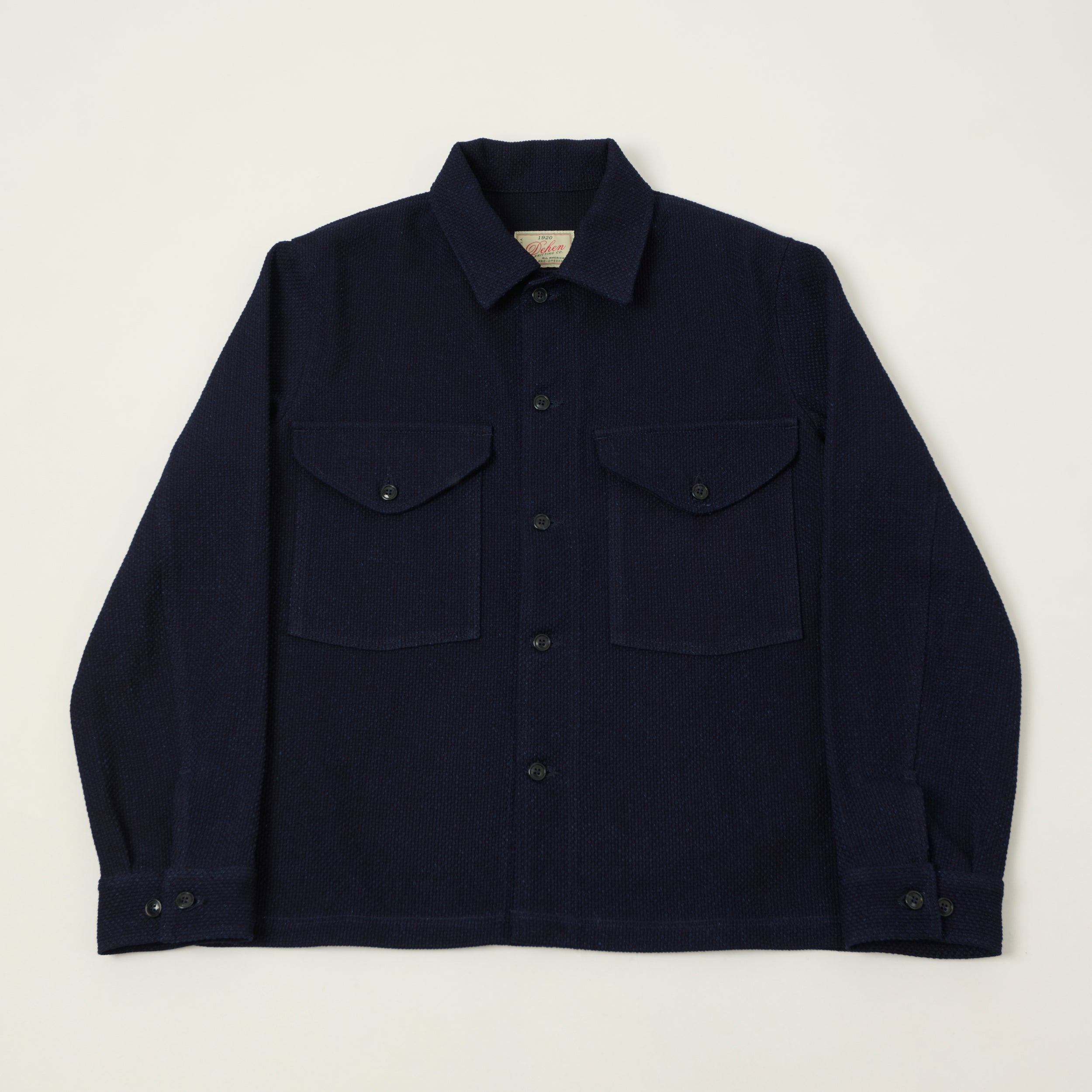 Dehen 1920 Sashi-Ori 'Skyline' Overshirt - Indigo