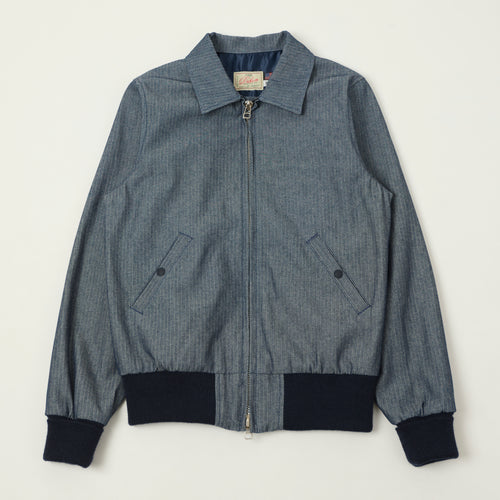 Dehen 1920 Herringbone Twill 'Weekender' Jacket - Indigo