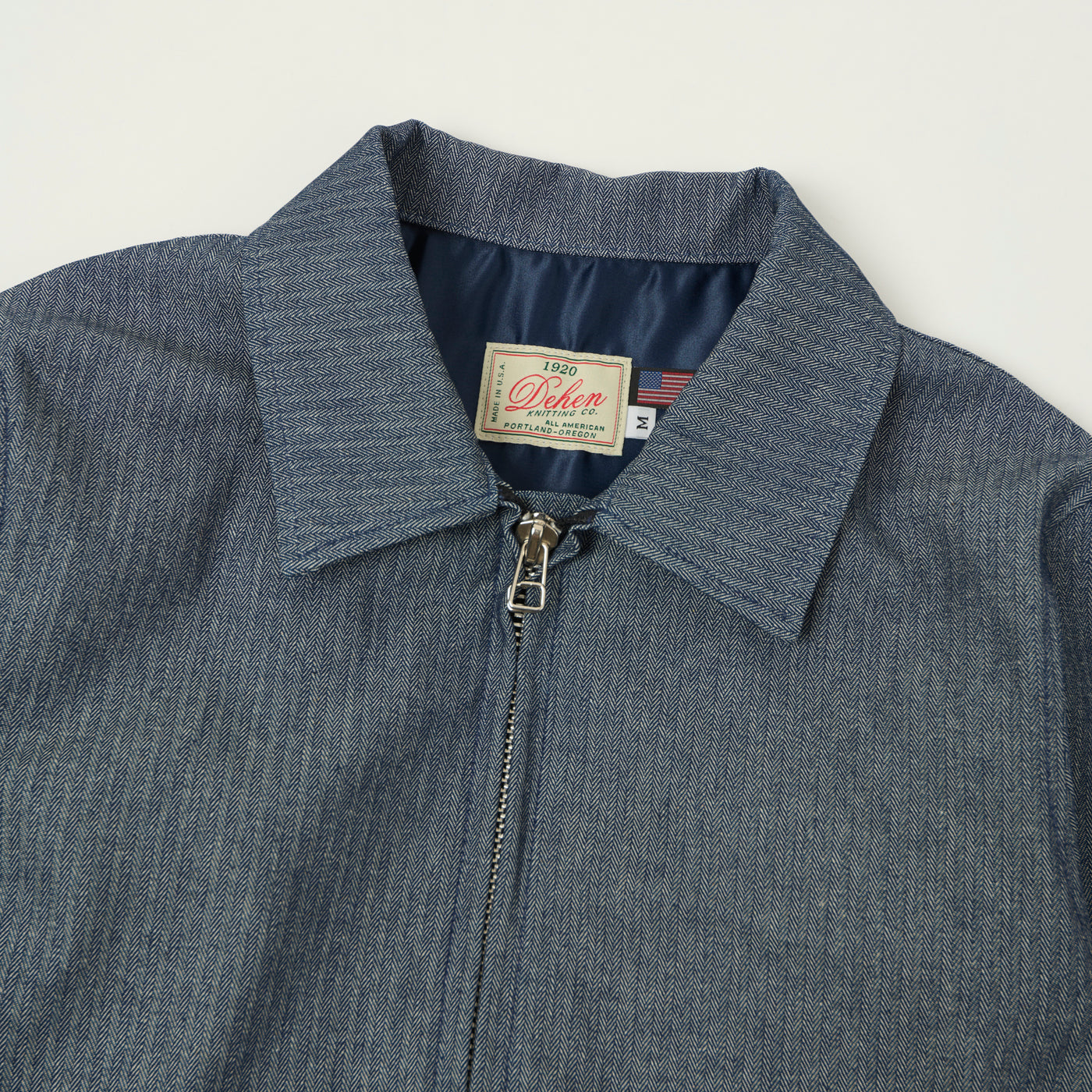 Dehen 1920 Herringbone Twill 'Weekender' Jacket - Indigo