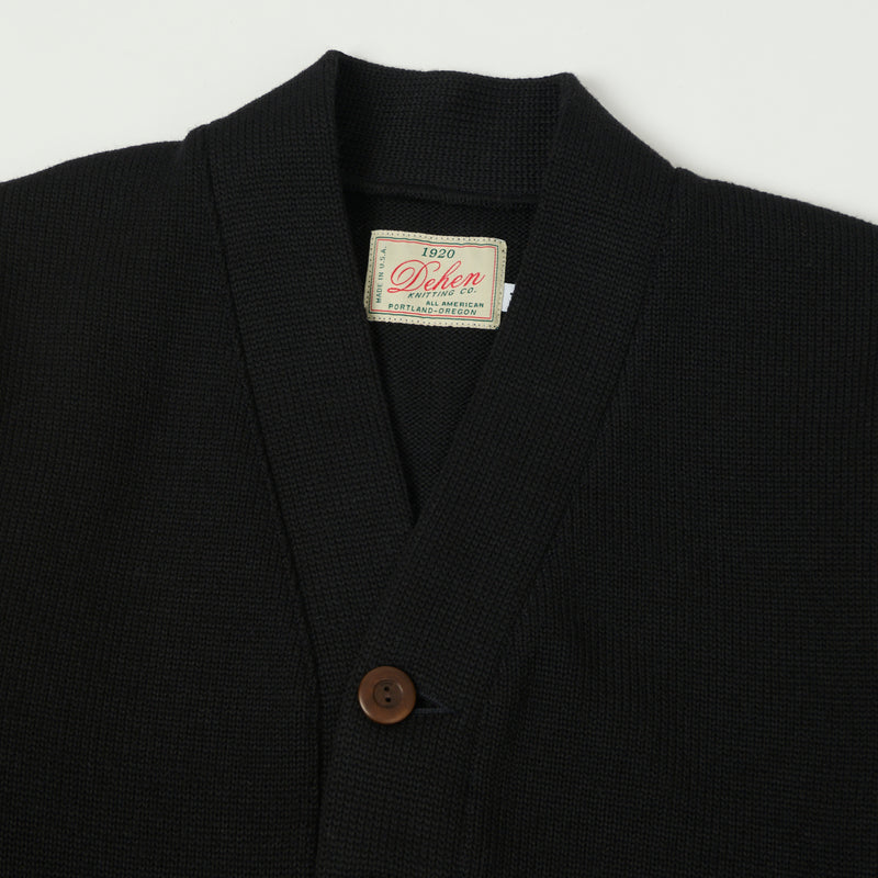 Dehen 1920 Classic Cardigan - Black