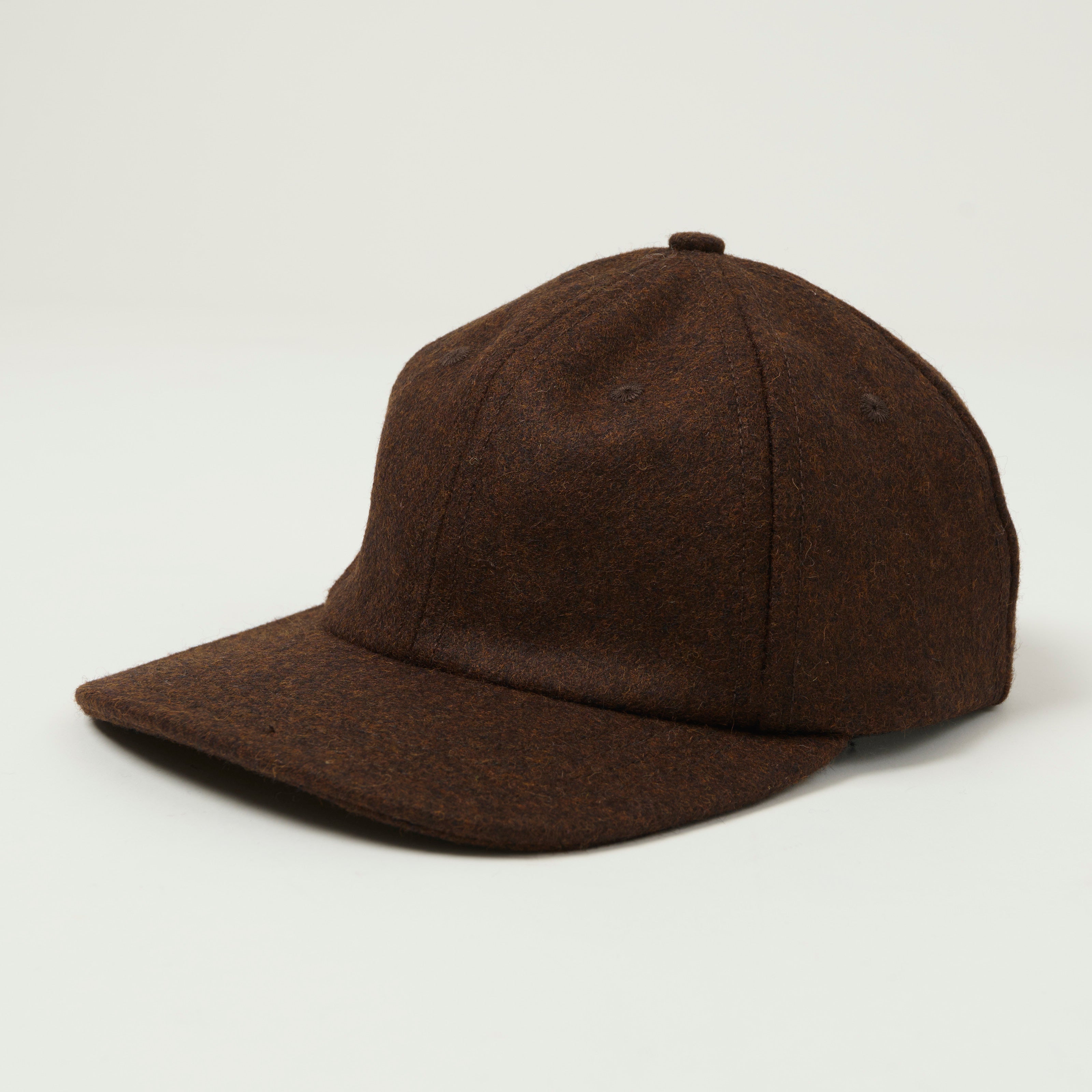 Dehen 1920 Melton Wool Baseball Hat - Red Oak