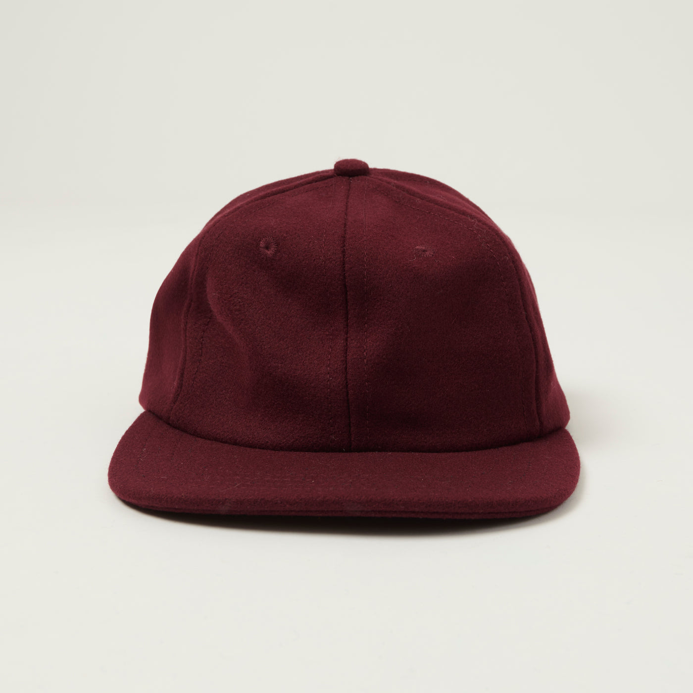 Dehen 1920 Melton Wool Baseball Hat - Burgundy