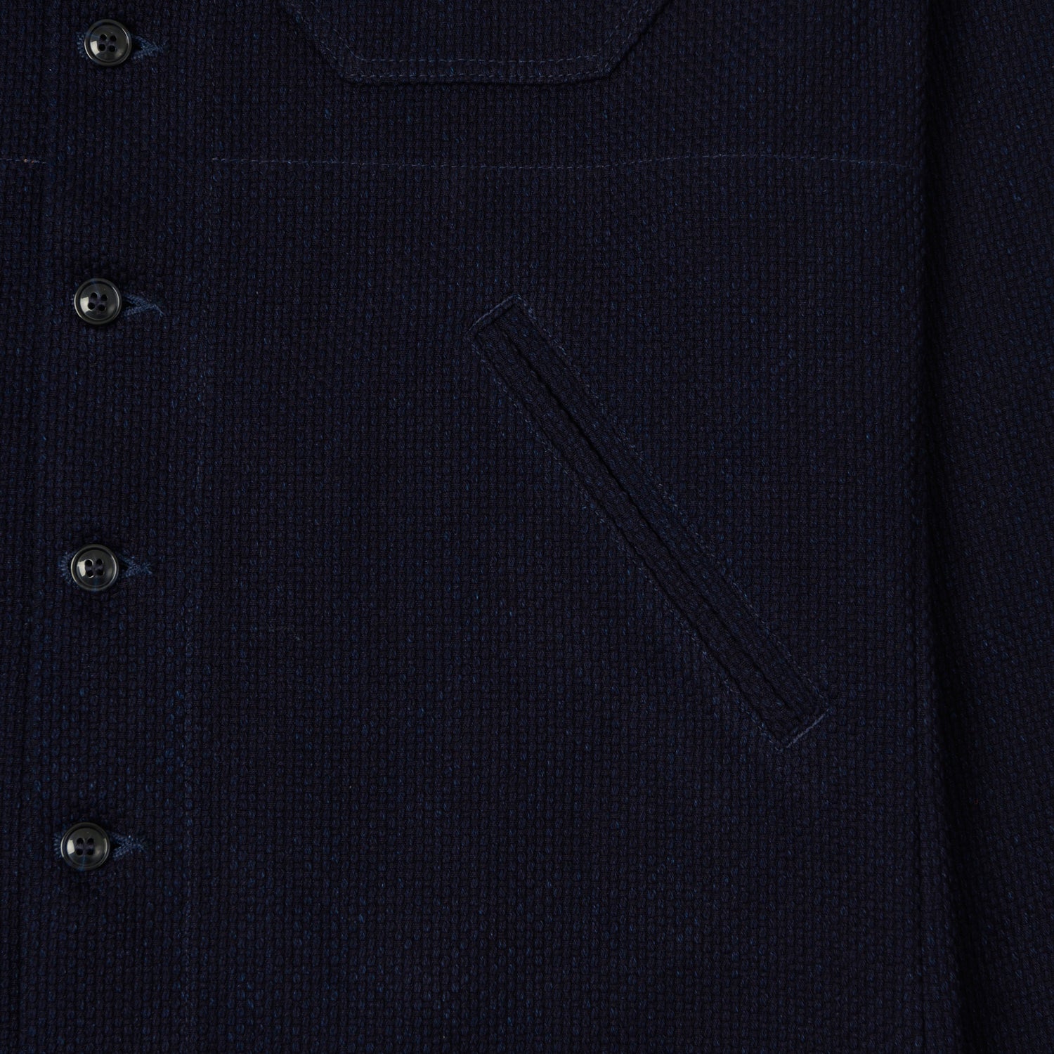 Dehen 1920 Crissman Sashiko Over Shirt - Indigo