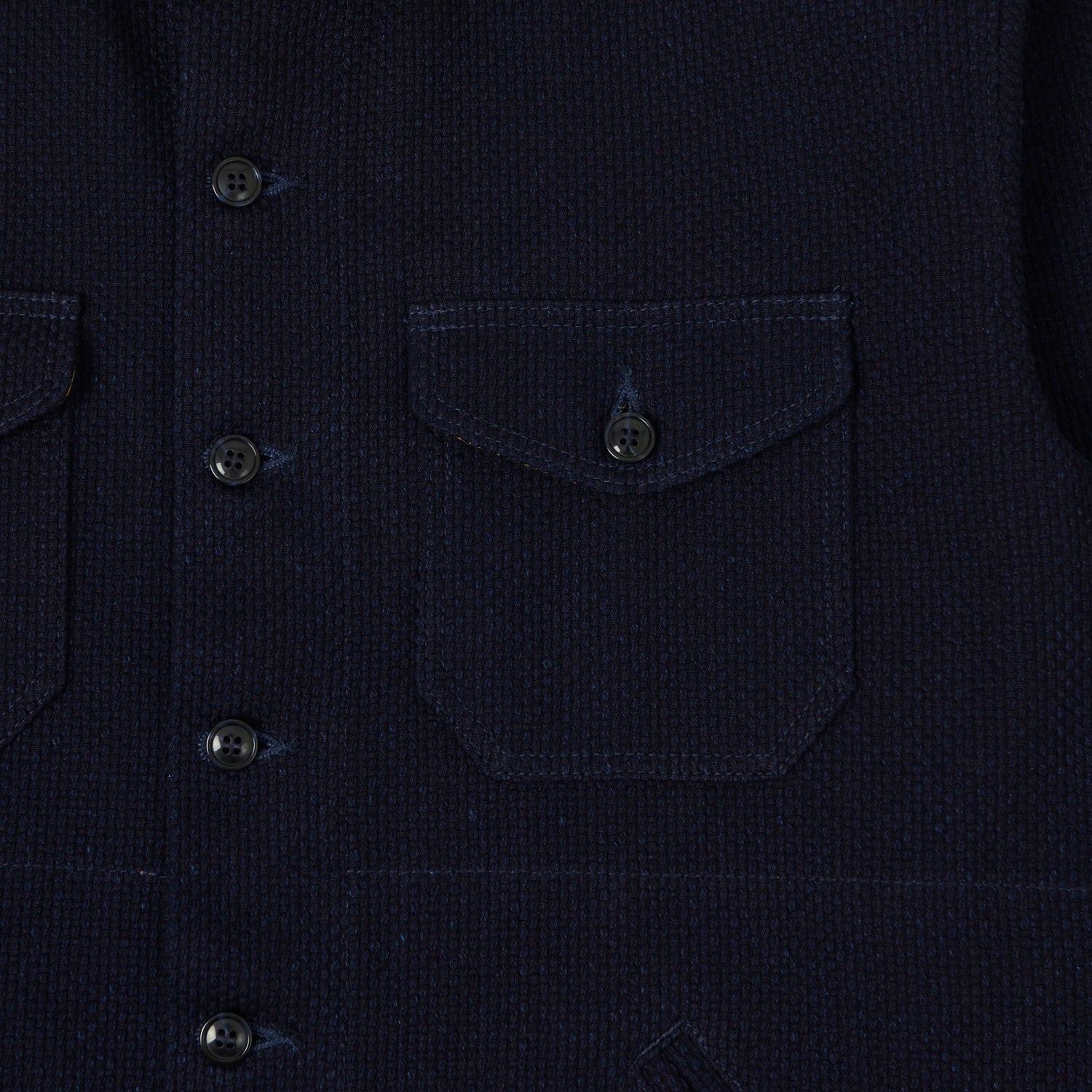 Dehen 1920 Crissman Sashiko Over Shirt - Indigo