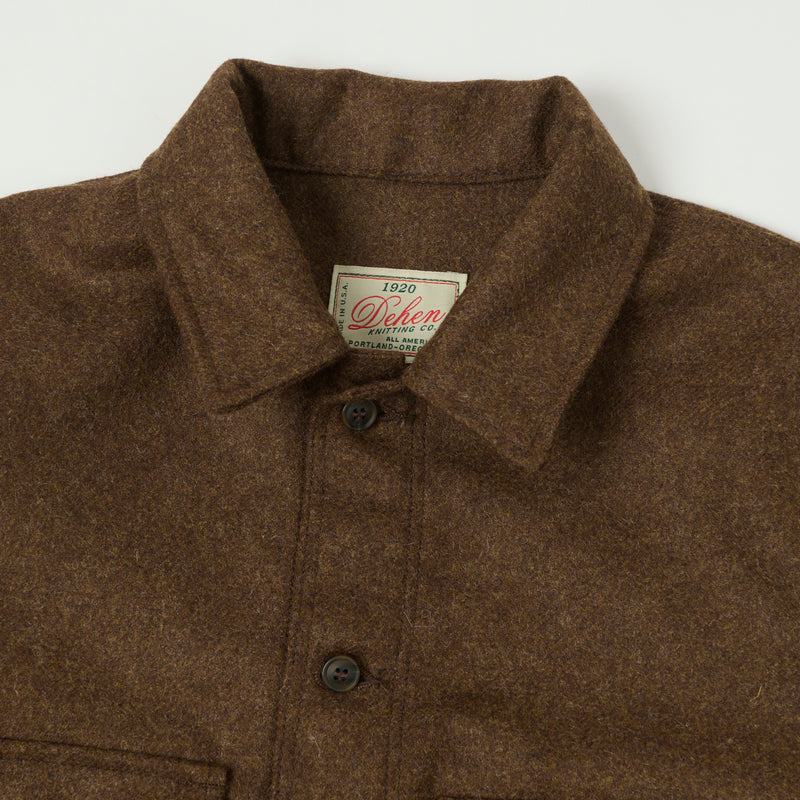 Dehen 1920 Skyline Overshirt - Medium Brown Mix