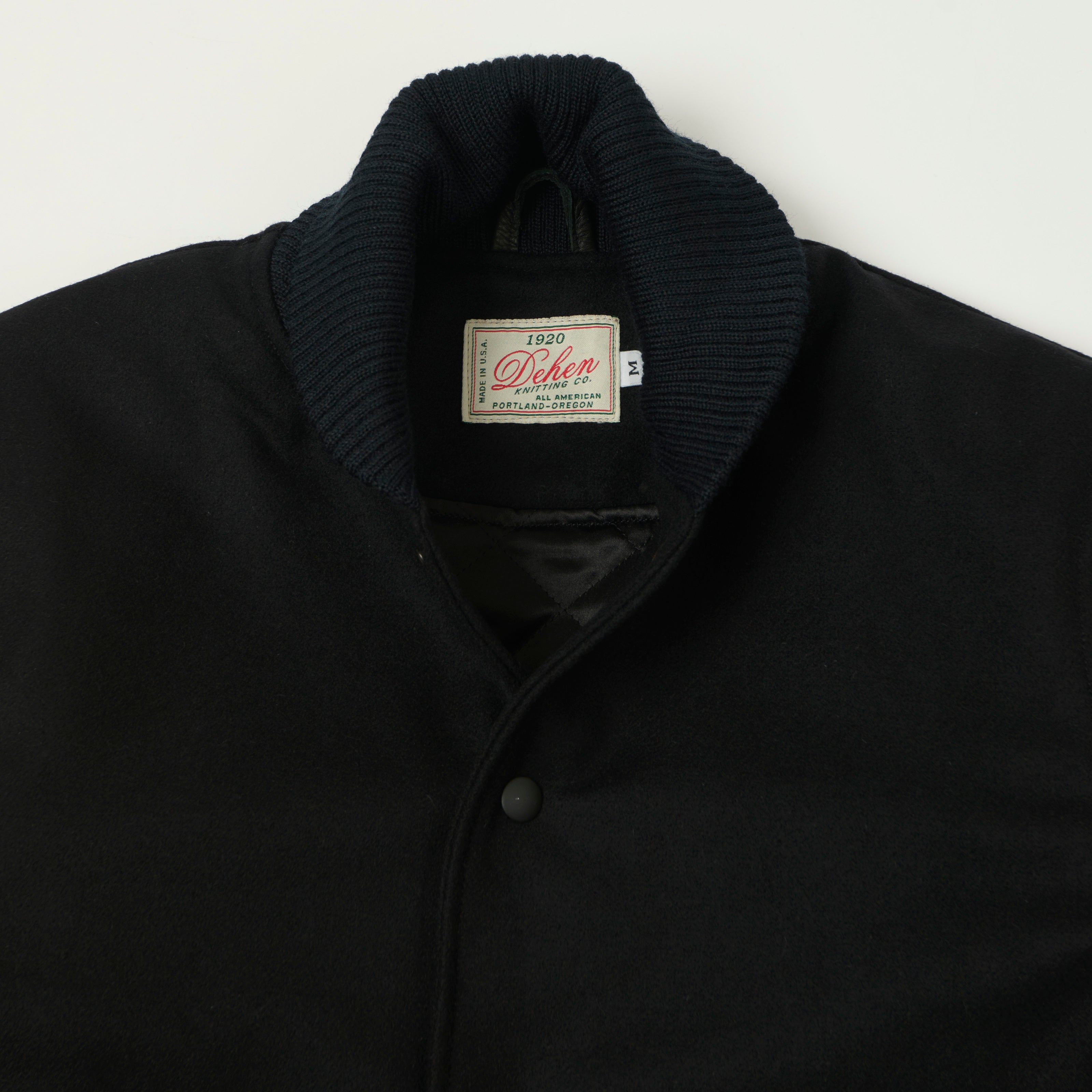 Dehen 1920 Varsity Jacket - Black/Black