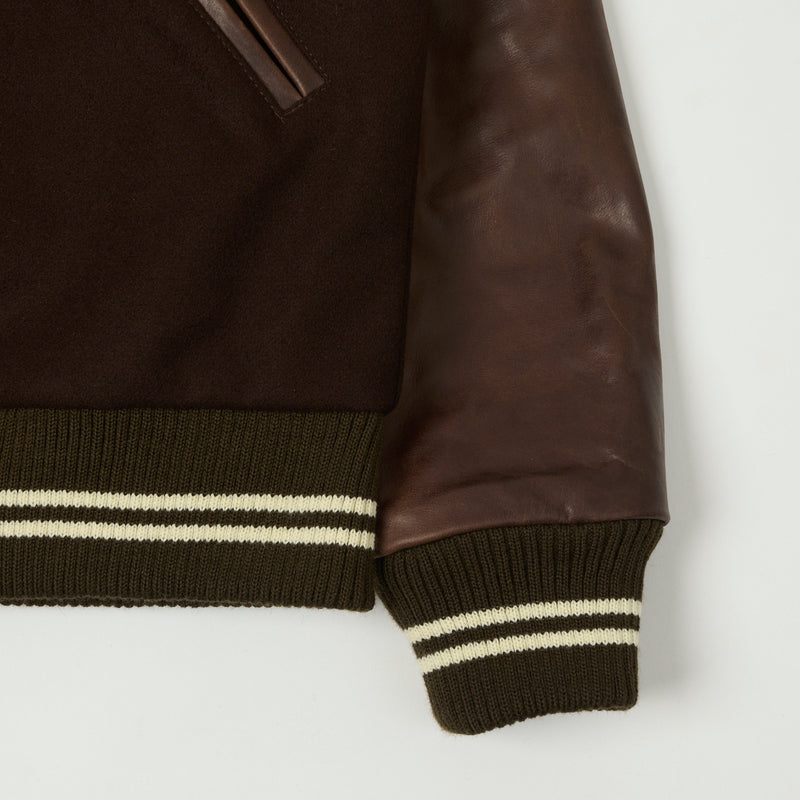 Dehen 1920 Varsity Jacket - Brown/Antique Brandy