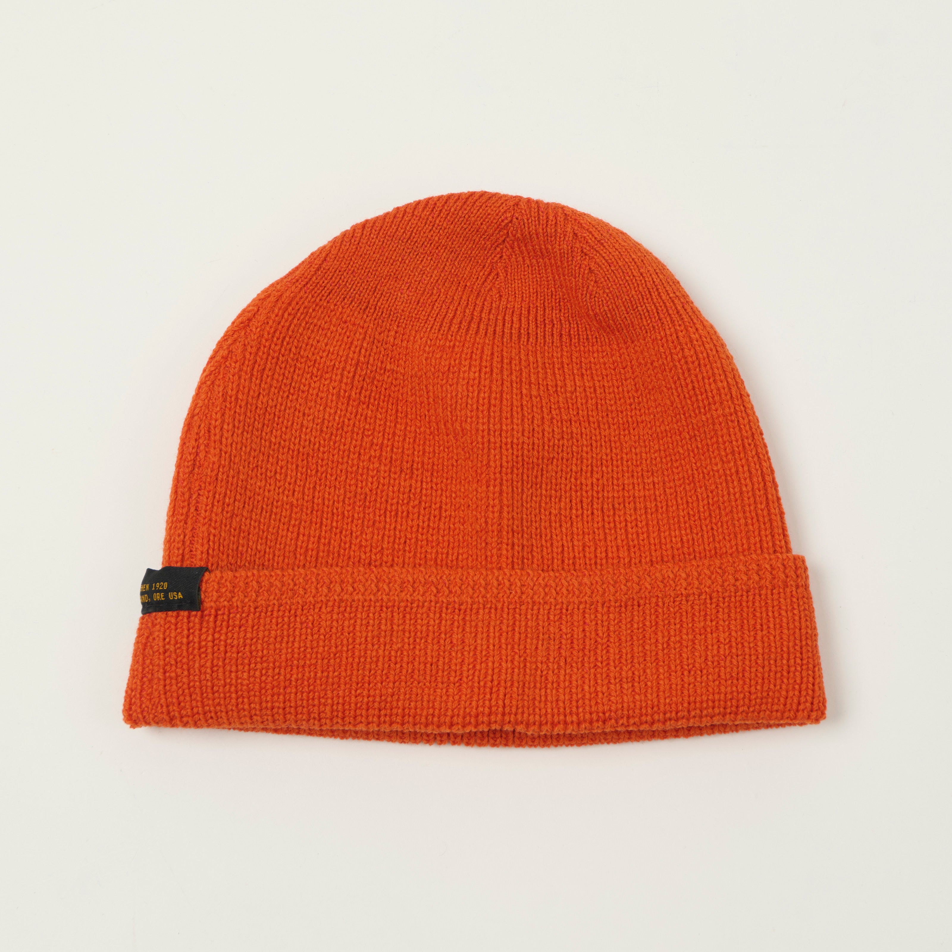 Dehen 1920 Wool Knit Watch Cap - Safety Orange
