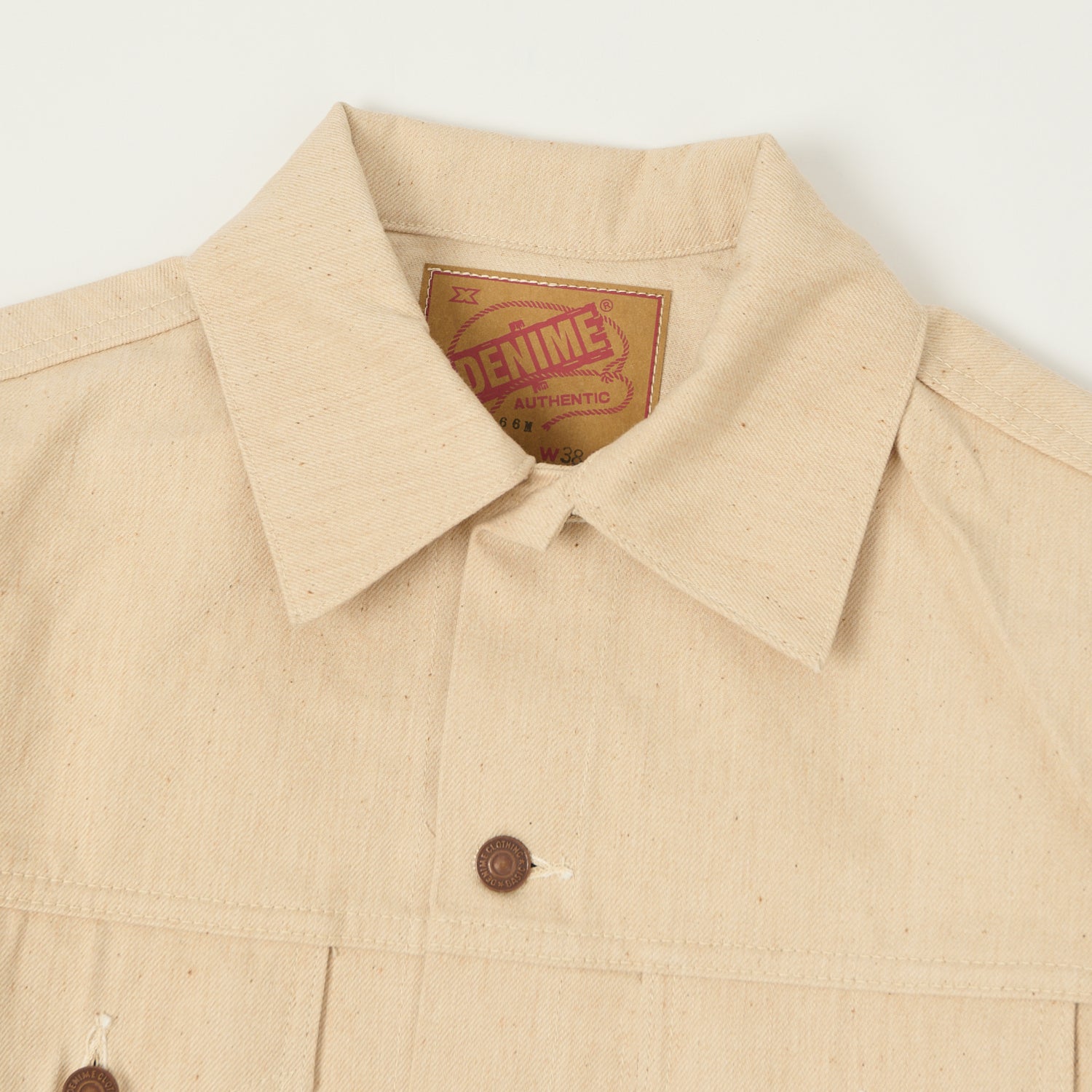 Denime Lot. 233-66M Mother Cotton Type III Denim Jacket - Ecru