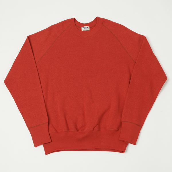 Denime Lot. 261 4-Needle Raglan Sweatshirt - Red