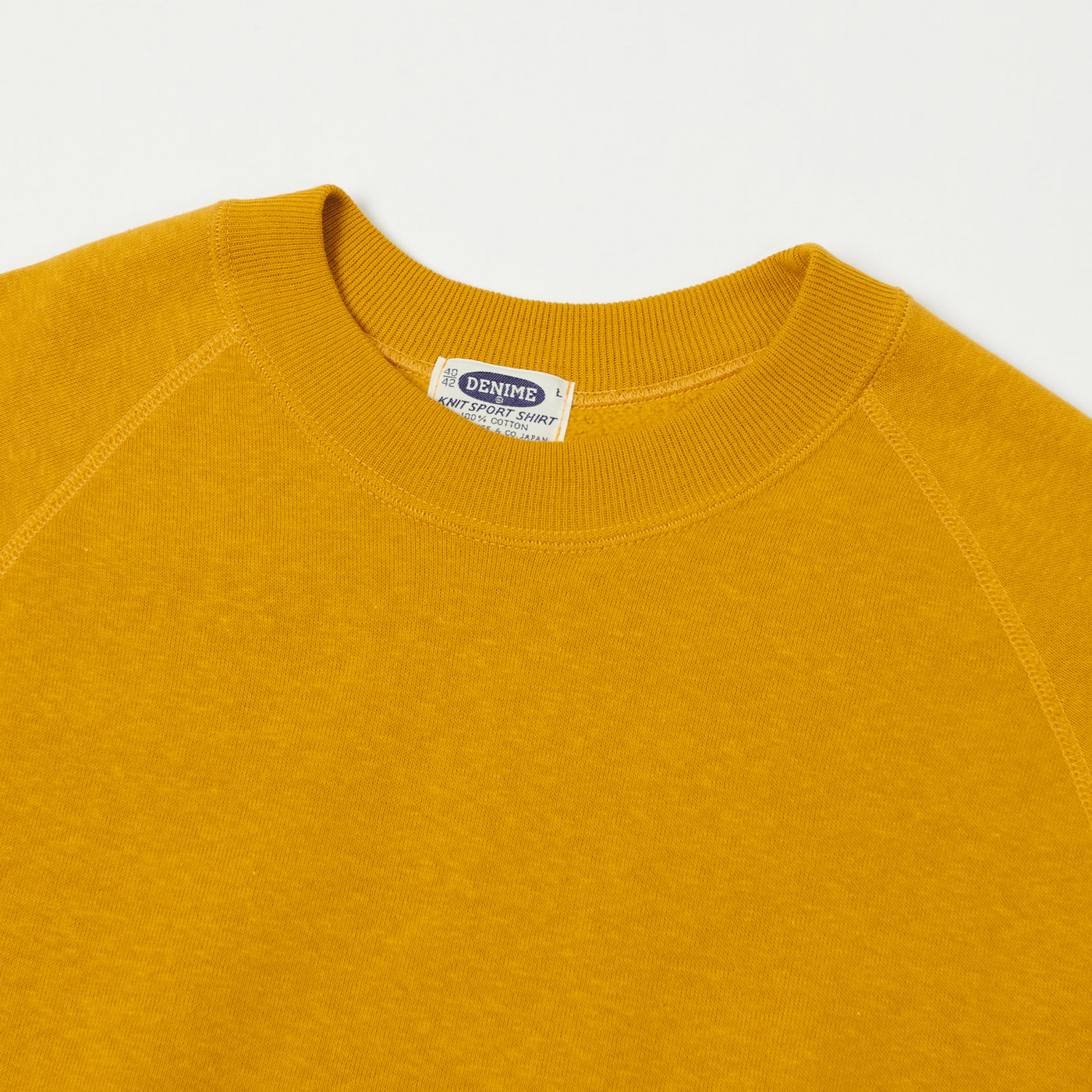 Denime Lot. 261 4-Needle Raglan Sweatshirt - Yellow