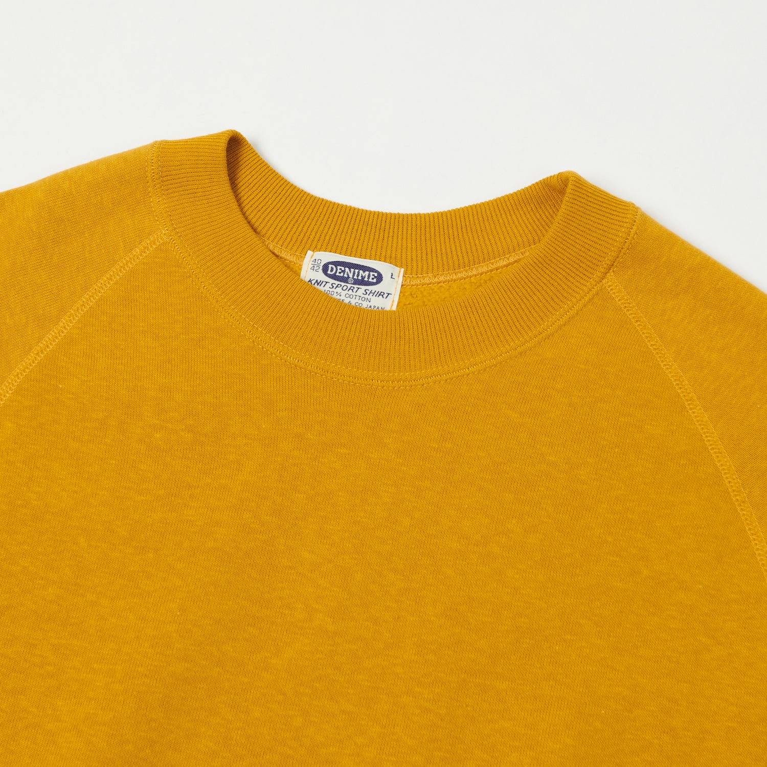 Denime Lot. 261 4-Needle Raglan Sweatshirt - Yellow