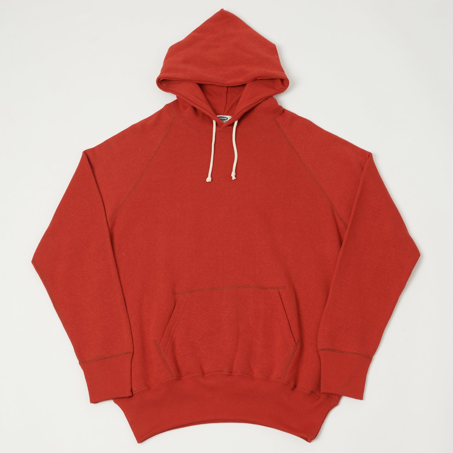 Denime Lot. 262 4-Needle Hooded Sweatshirt - Red