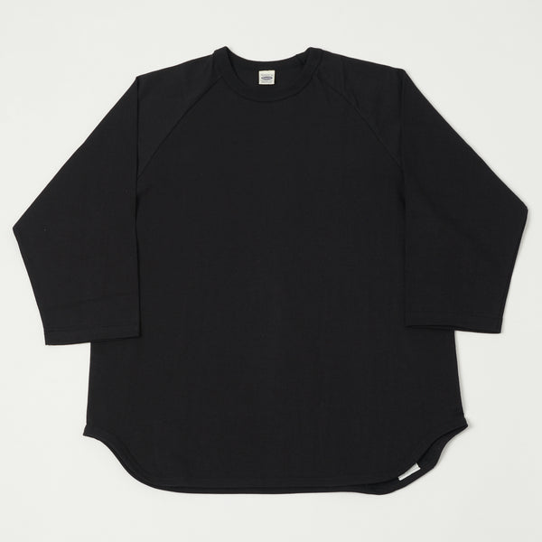 Denime Lot. 266 3/4 Sleeve Baseball Tee - Black