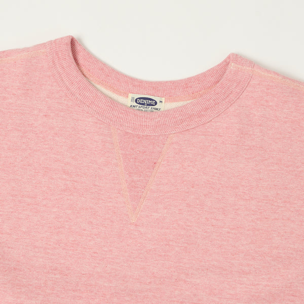 Denime Lot 268 88/12 4 Needle Crew Neck Sweatshirt - Heather Red