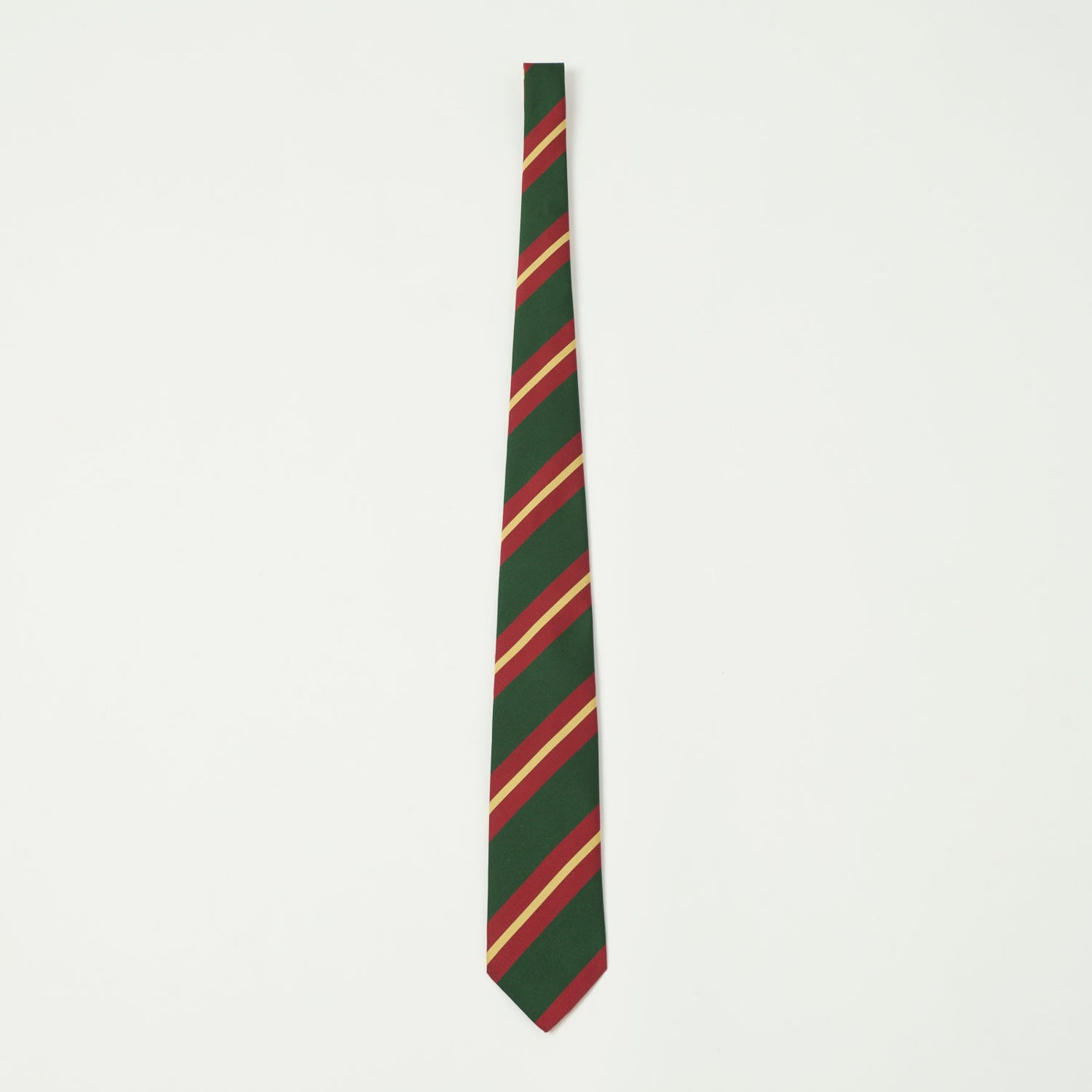 Drake's Sandwich Stripe Mogador Tie - Green/Red