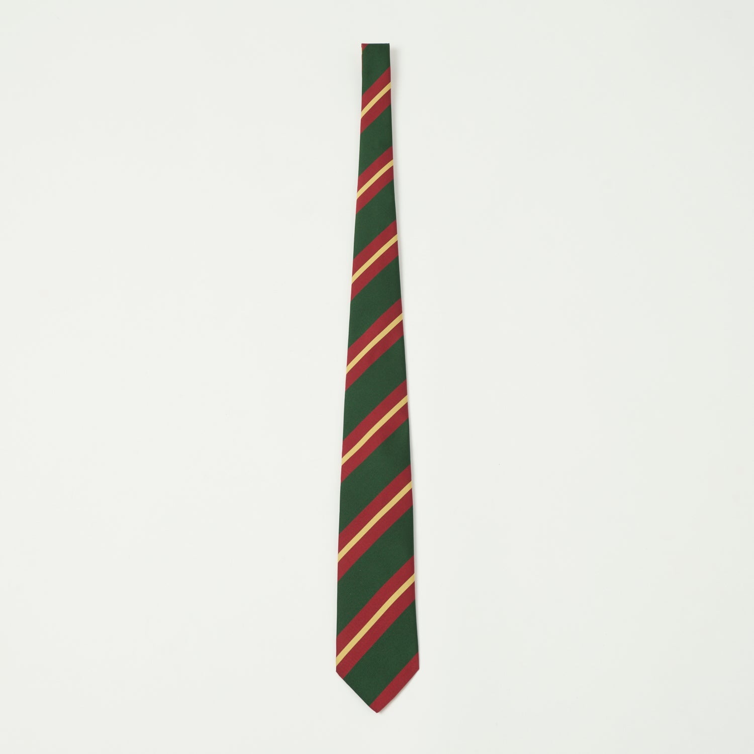 Drake's Sandwich Stripe Mogador Tie - Green/Red