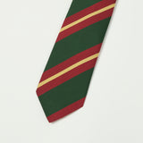 Drake's Sandwich Stripe Mogador Tie - Green/Red