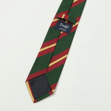 Drake's Sandwich Stripe Mogador Tie - Green/Red