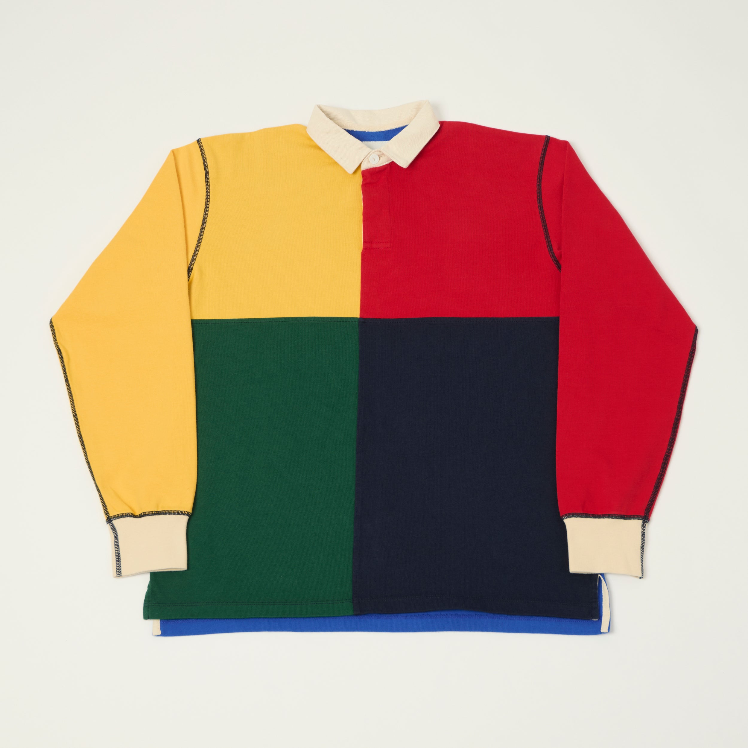 Drake's Classic Rugby Shirt - Red/Yellow/Blue/Green