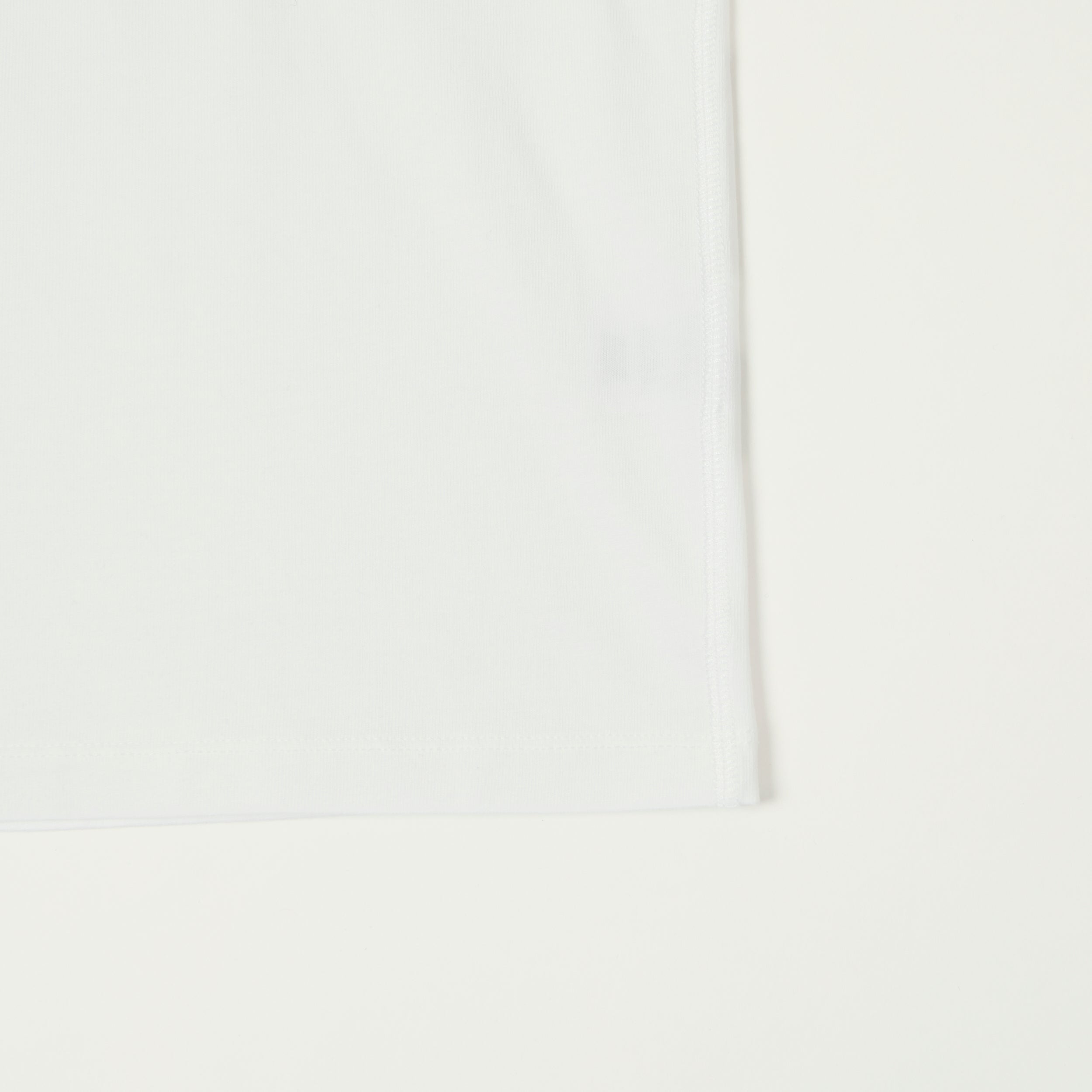 Drake's Cotton Crew Neck Ringer T-Shirt - White/Blue