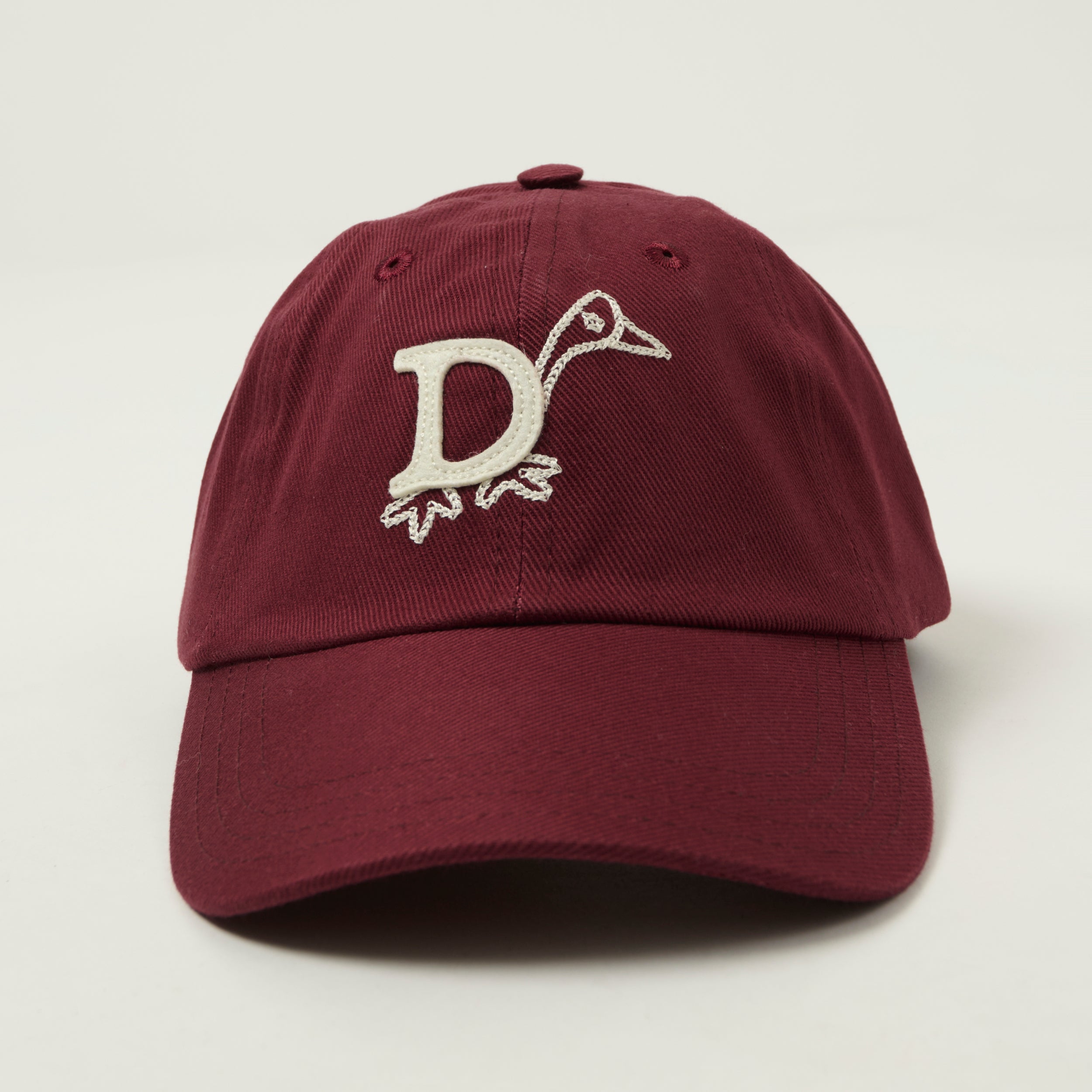 Drake's 'D Duck' Twill Baseball Cap - Burgundy