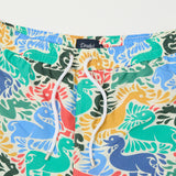 Drake's Ducks Print Drawstring Swim Shorts - Ecru/Multi